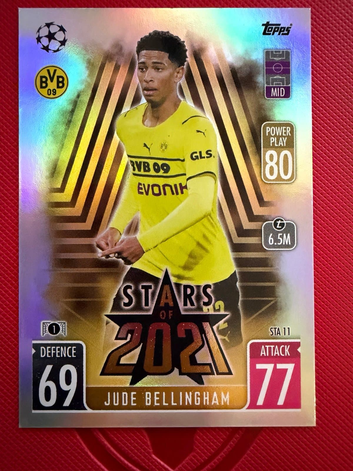 Jude Bellingham 2021 Topps Match Attax Stars of 2021 Borussia Dortmund #STA11