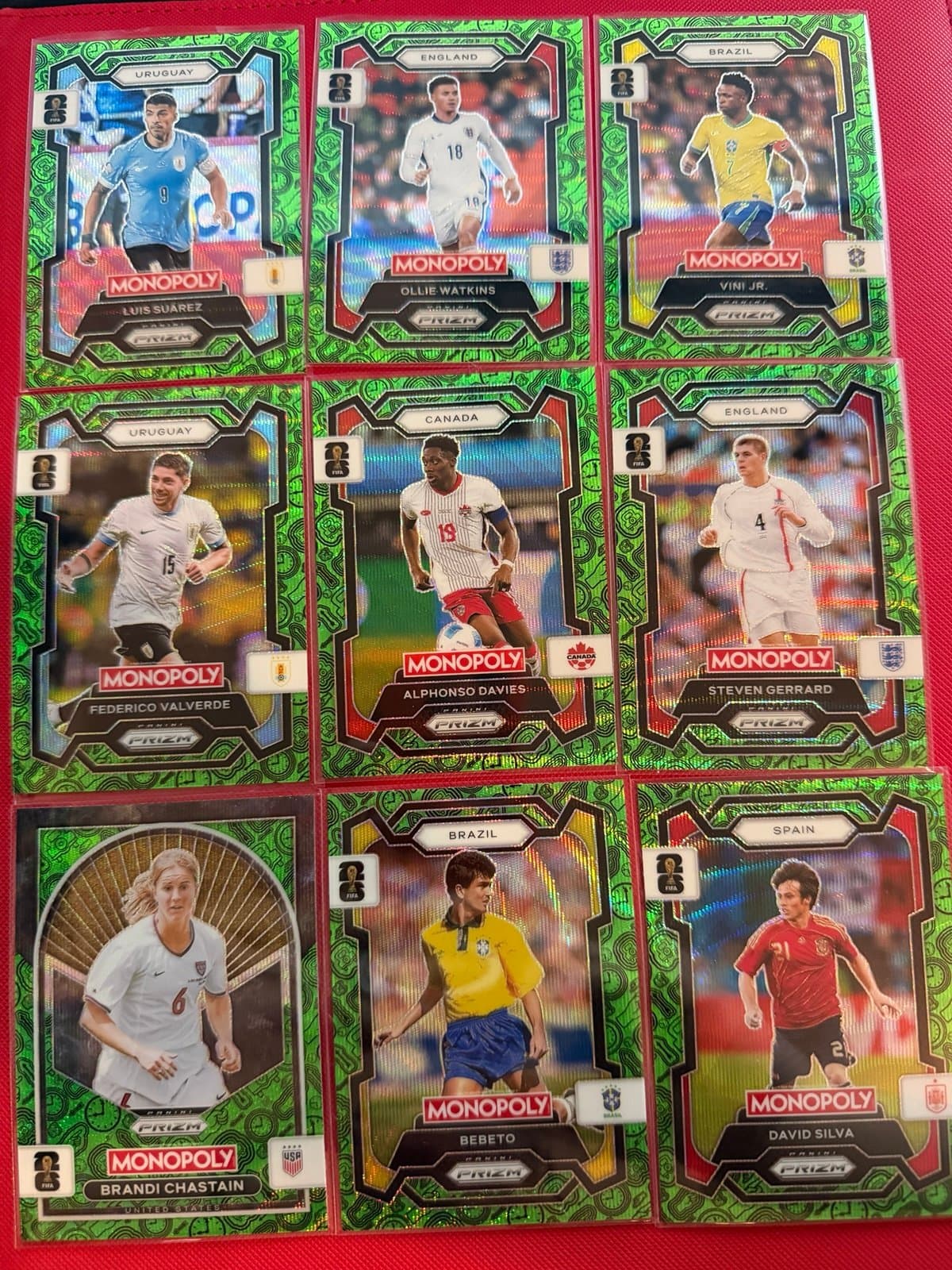 2026 Fifa World Cup Panini Prizm Monopoly GREEN wave lot - Image 1