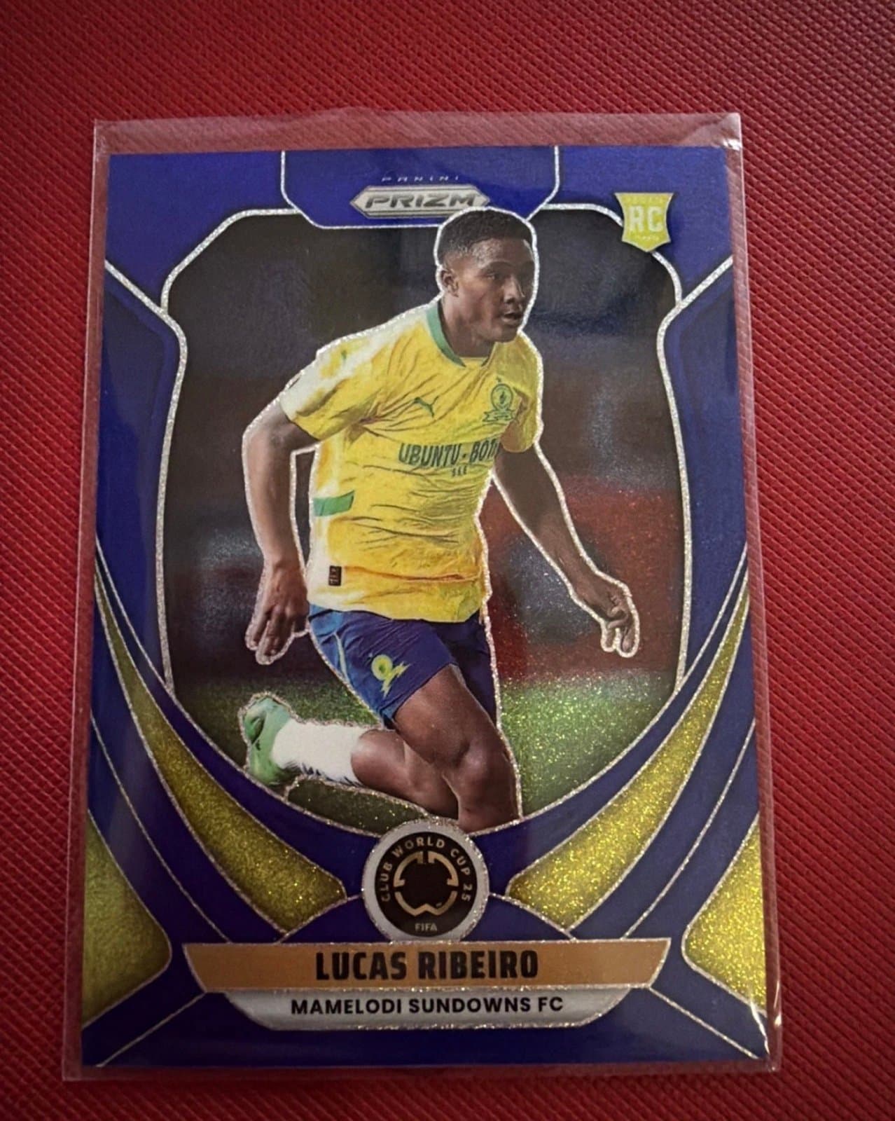 2025 Prizm FIFA Club World Cup Lucas Ribeiro #130 Blue Glitter /149 RC - Image 1