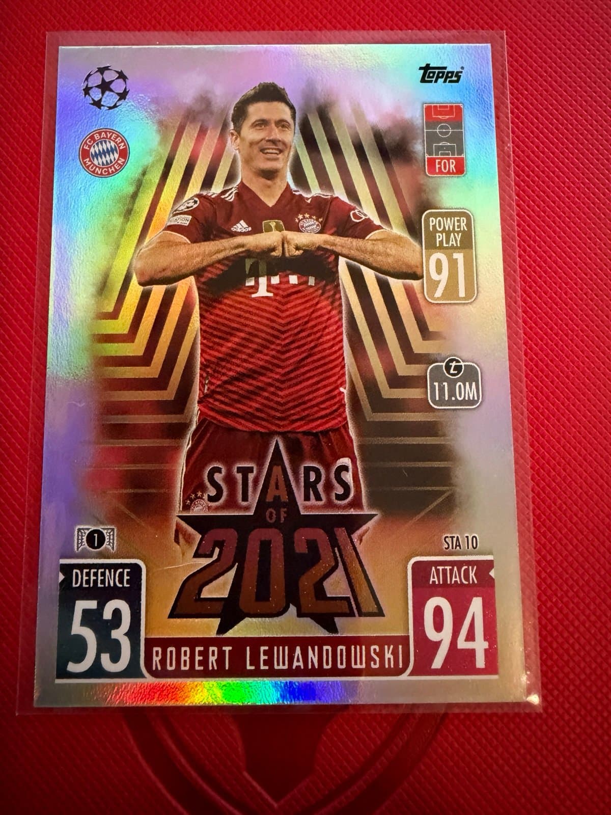 Robert Lewandowski 2021 Topps Match Attax Stars of 2021 #STA10 - Image 1