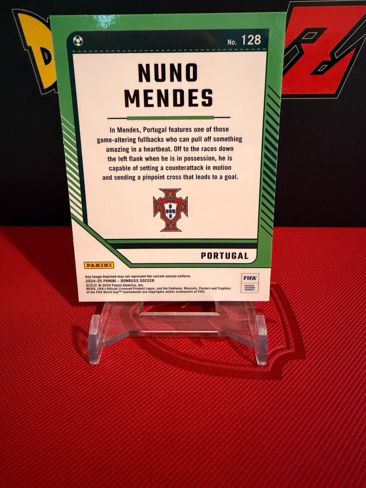 Panini Donruss FIFA Optic 2024-25 Nuno Mendes #128 Portugal Soccer Card - Thumbnail 3