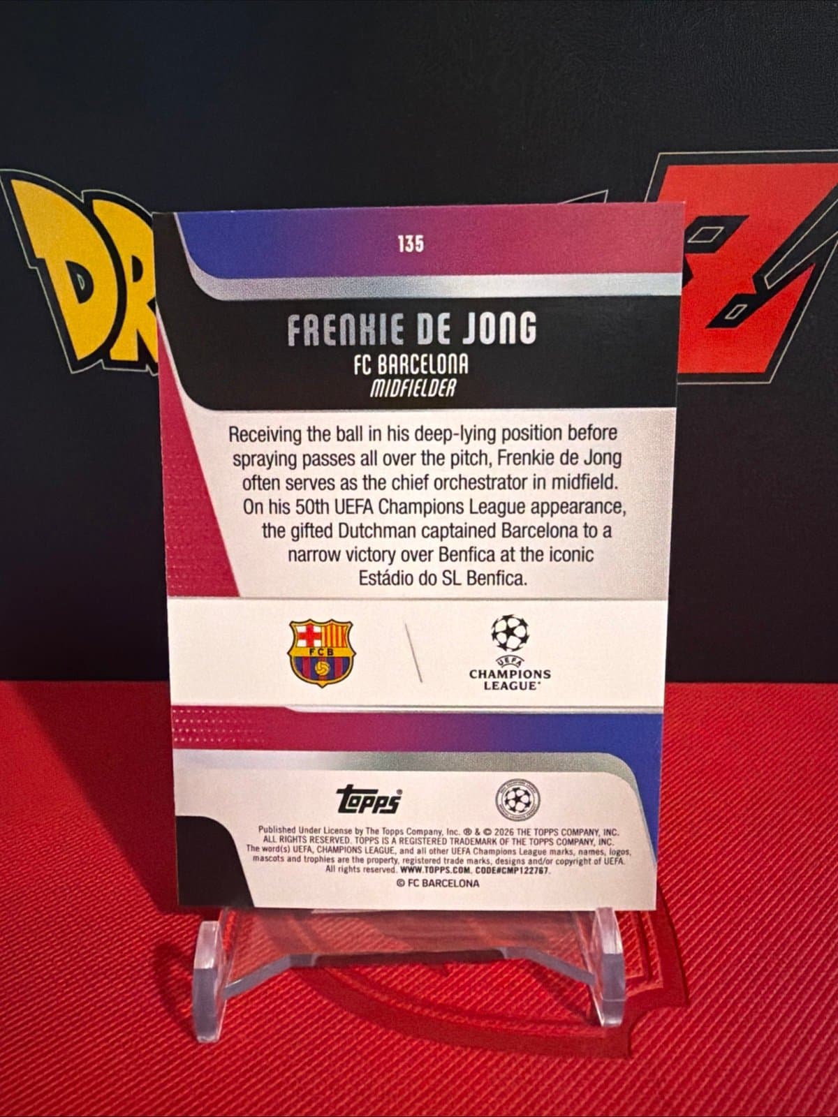 2025-26 Topps UEFA Club Competitions Sparkle Foil Frenkie de Jong Barcelona #135 - Thumbnail 3
