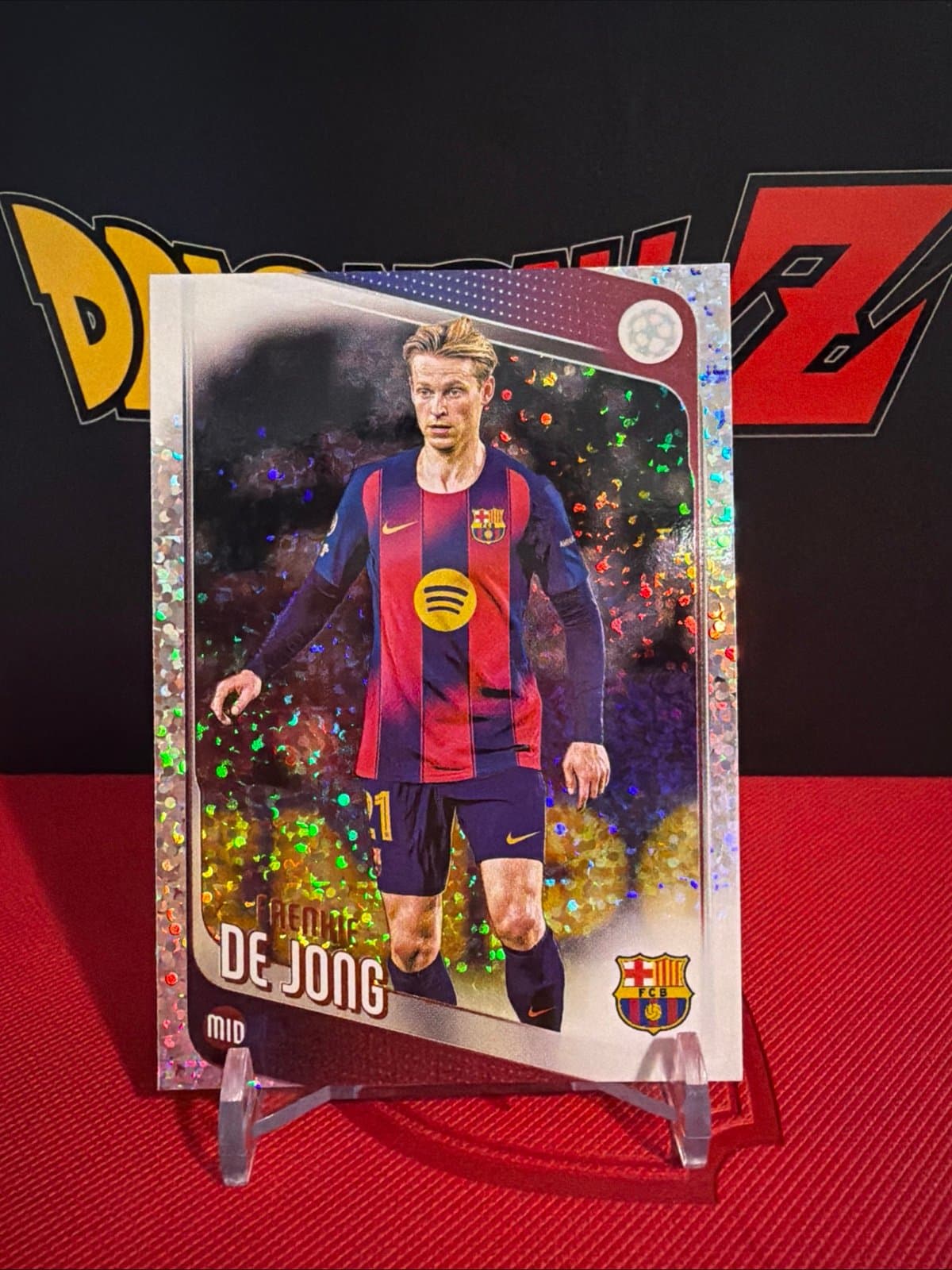 2025-26 Topps UEFA Club Competitions Sparkle Foil Frenkie de Jong Barcelona #135 - Image 1