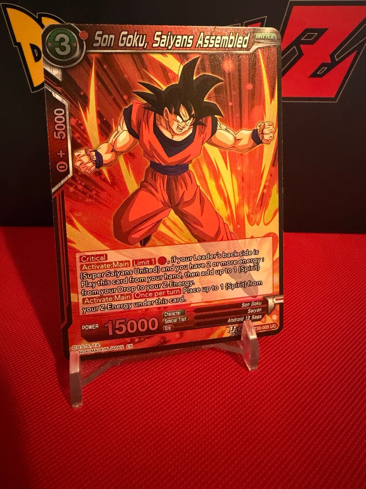 DBS BT30-005 UC SS Son Goku Saiyans Assembled Three Glorious Fighter - Thumbnail 2
