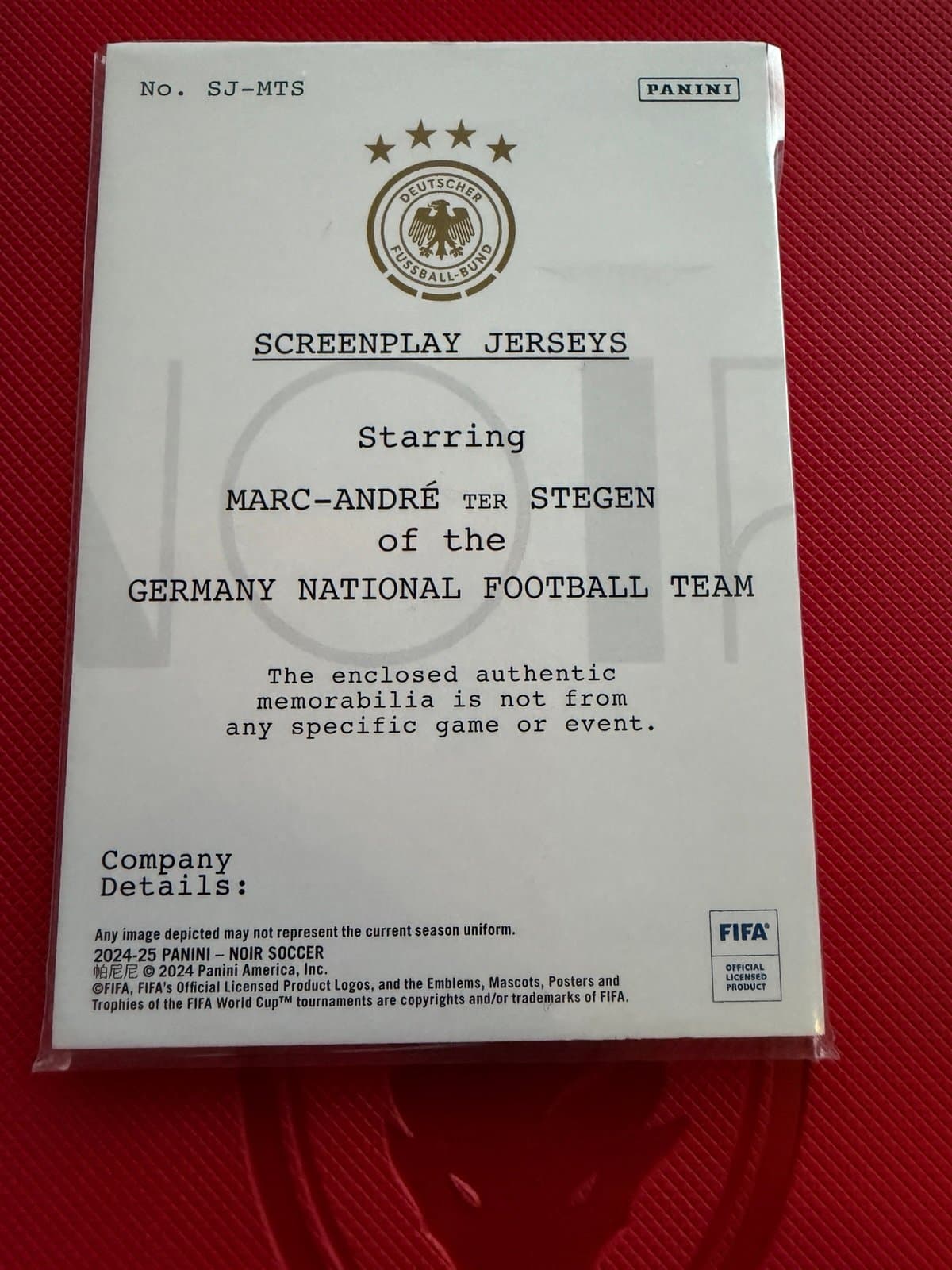 2024 Panini Noir Screenplay Jerseys /99 Marc-Andre ter Stegen #SJ-MTS - Thumbnail 4