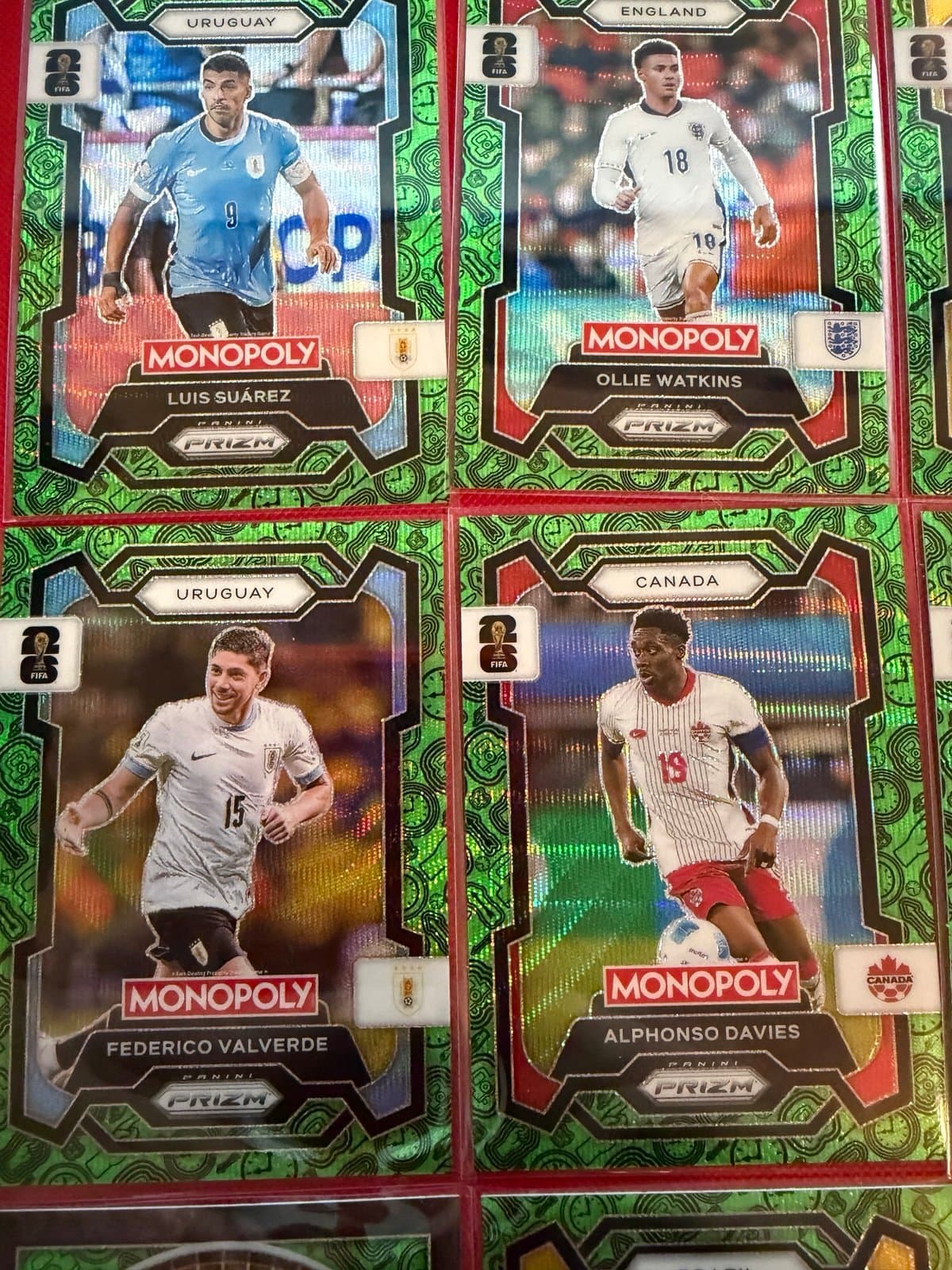 2026 Fifa World Cup Panini Prizm Monopoly GREEN wave lot - Thumbnail 2