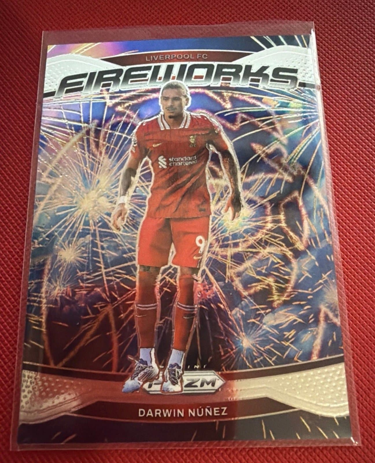 2024-25 Panini Prizm Premier League Fireworks Darwin Nunez #3 - Image 1