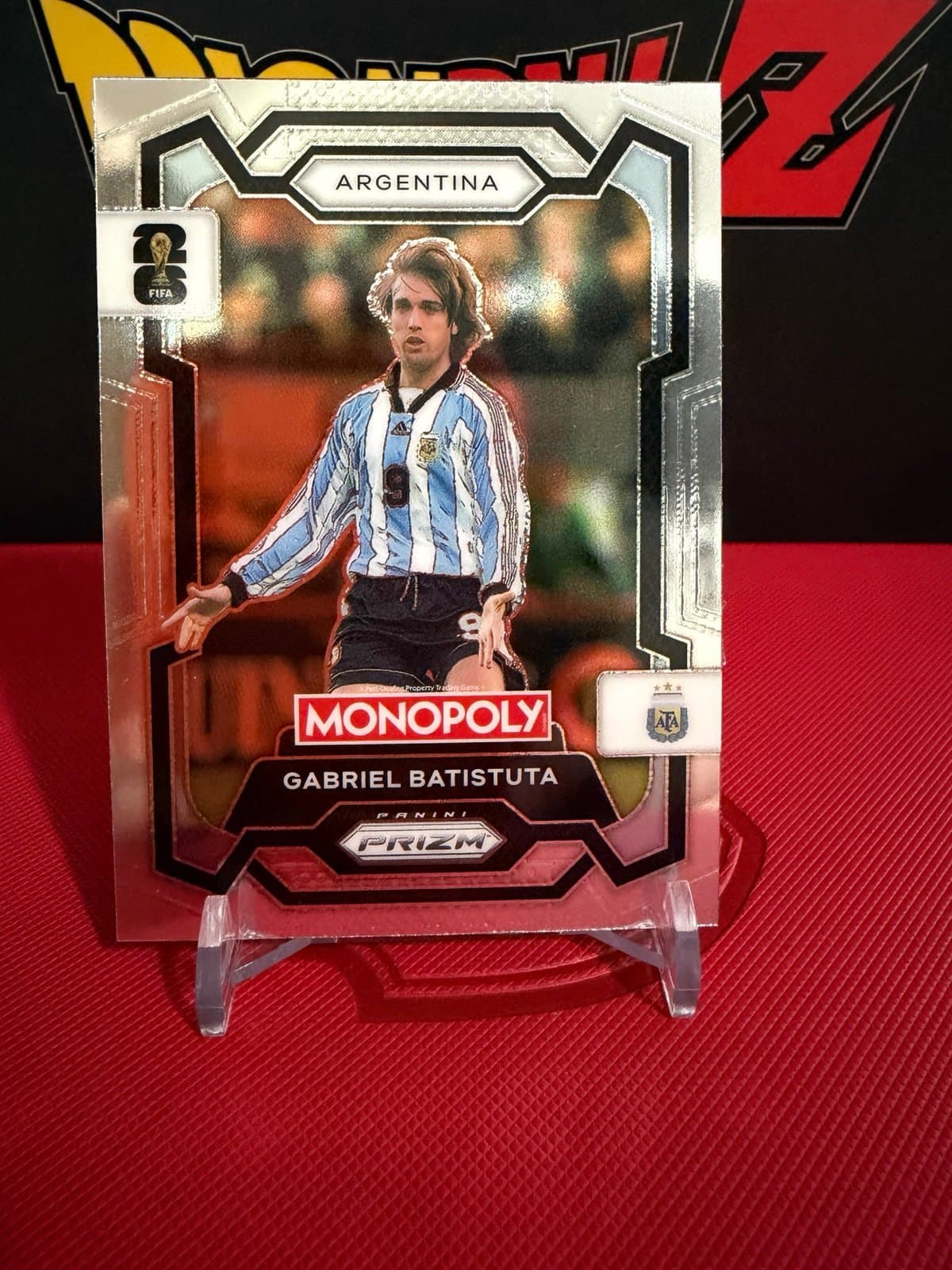 Panini Monopoly Prizm Gabriel Batistuta #4 Argentina FIFA World Cup 2026 - Image 1