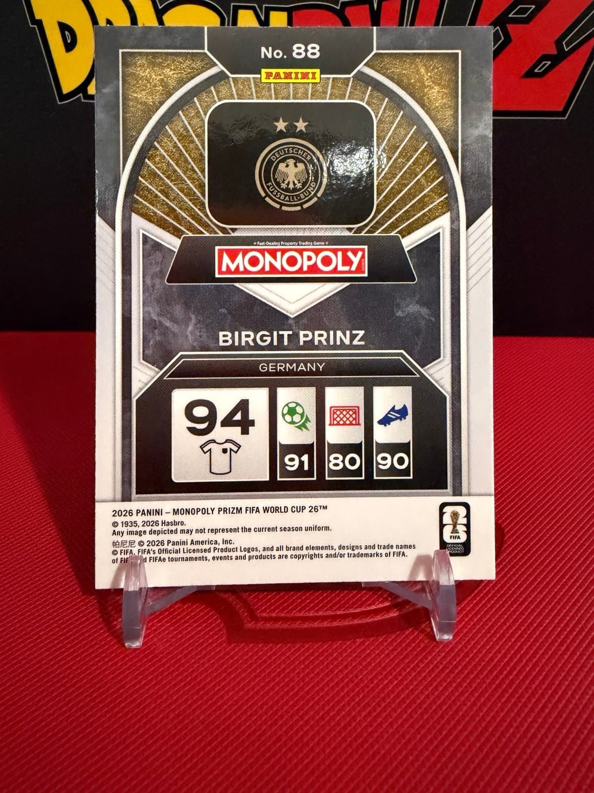 2026 Panini Prizm Monopoly World Cup 26 Birgit Prinz - Thumbnail 2