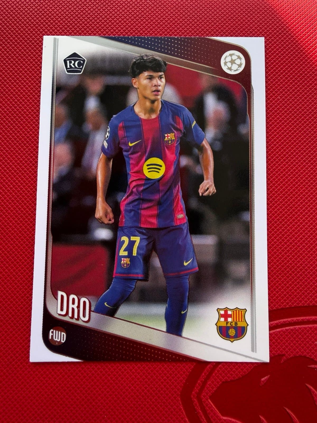2025-26 TOPPS UEFA UCC FLAGSHIP BARCELONA DRO ROOKIE - Image 1