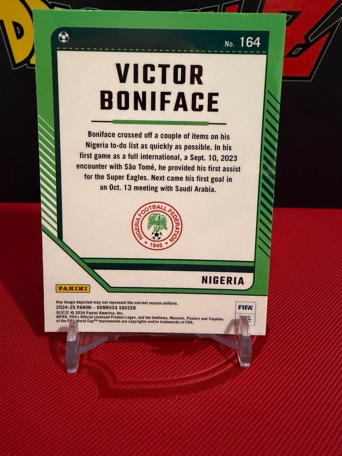 2024-25 Panini Donruss Fifa - Optic Victor Boniface #164 Nigeria - Thumbnail 2