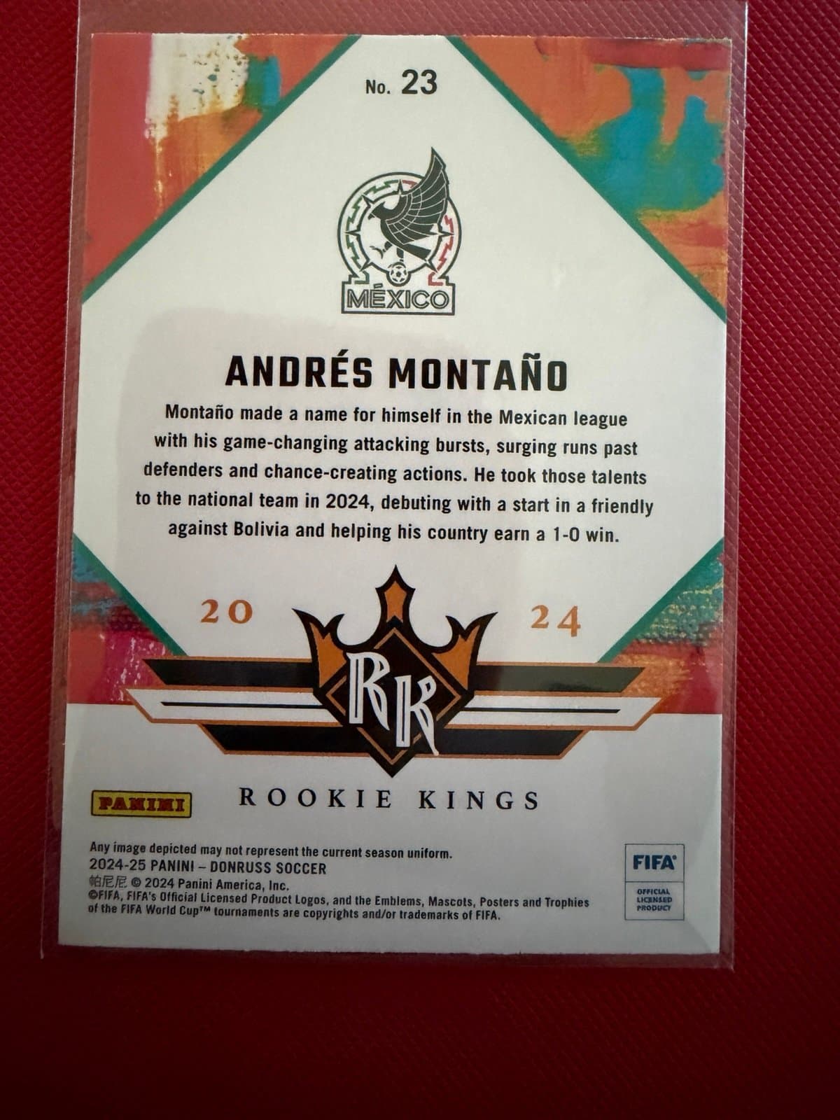 2024-25 Donruss Soccer Rookie Kings #23 Andres Montano, Mexico Rokie Card - Thumbnail 7