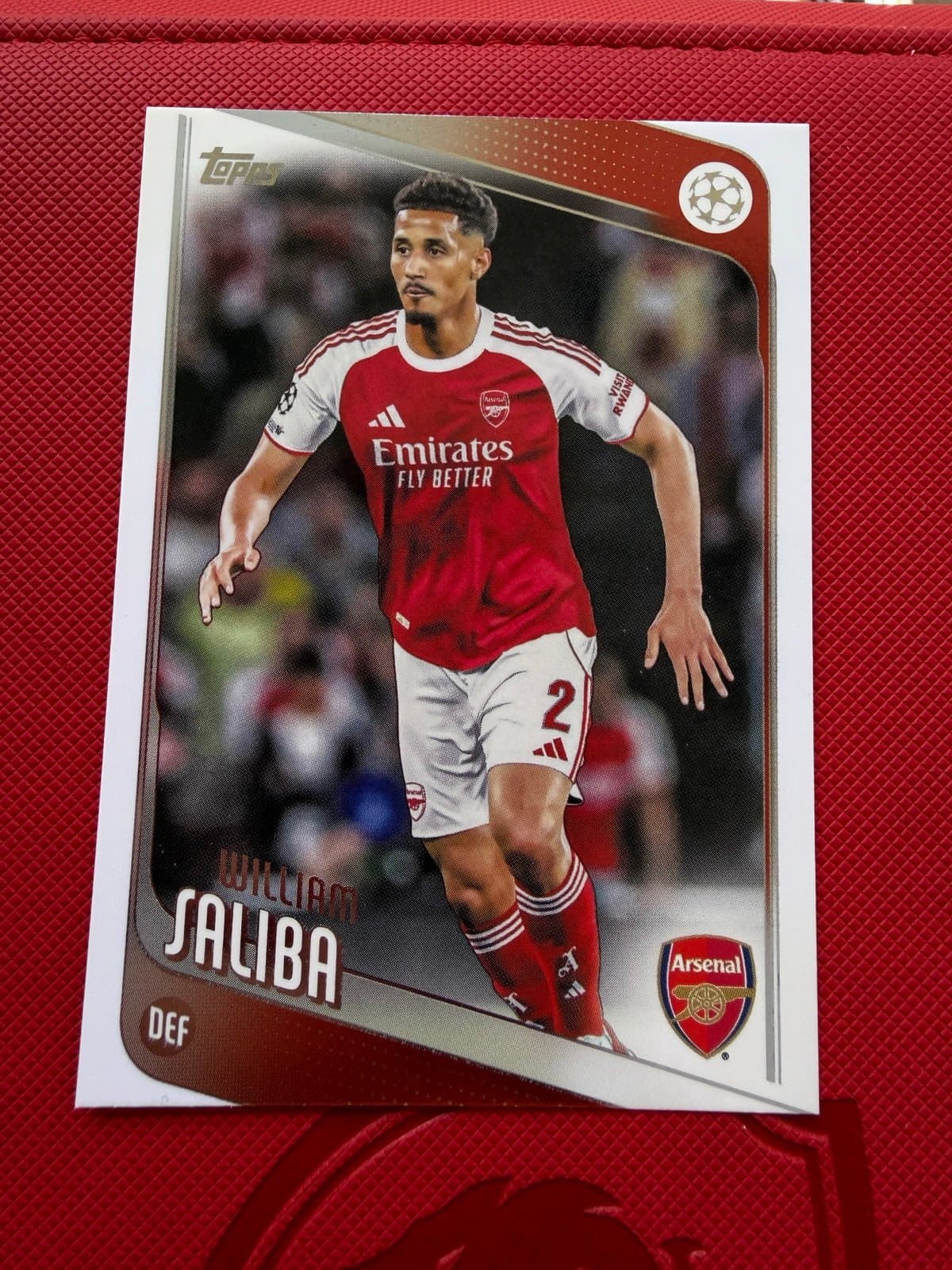 Topps William Saliba Uefa Champions League Arsenal no.113 - Image 1