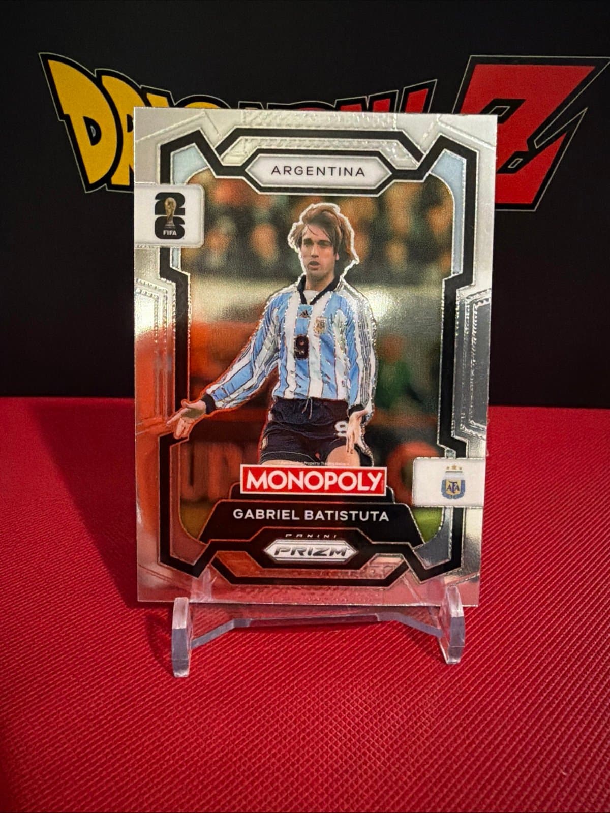 Panini Monopoly Prizm Gabriel Batistuta #4 Argentina FIFA World Cup 2026 - Thumbnail 3