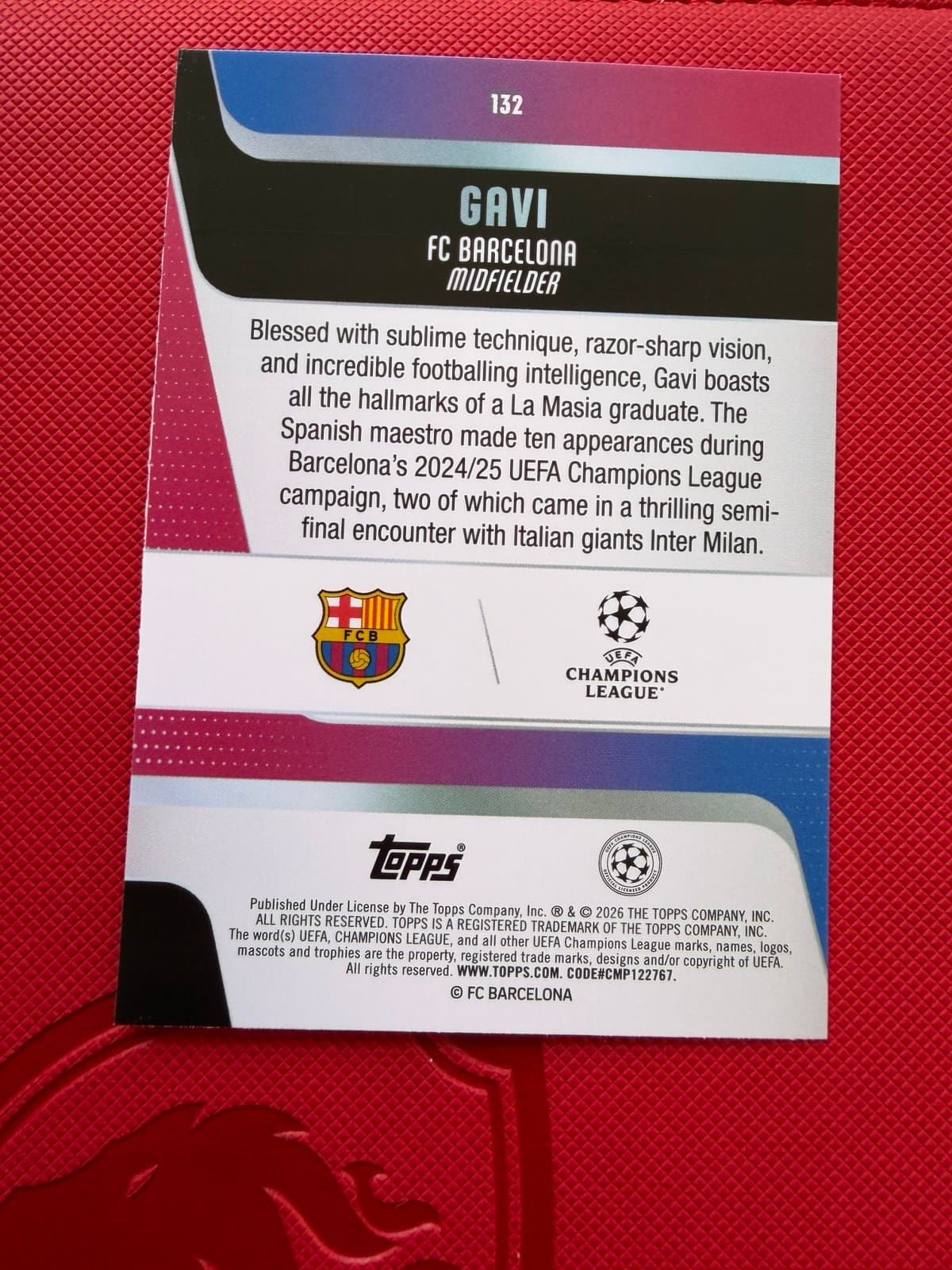 Topps UCL Gavi Barcelona no. 132 - Thumbnail 2