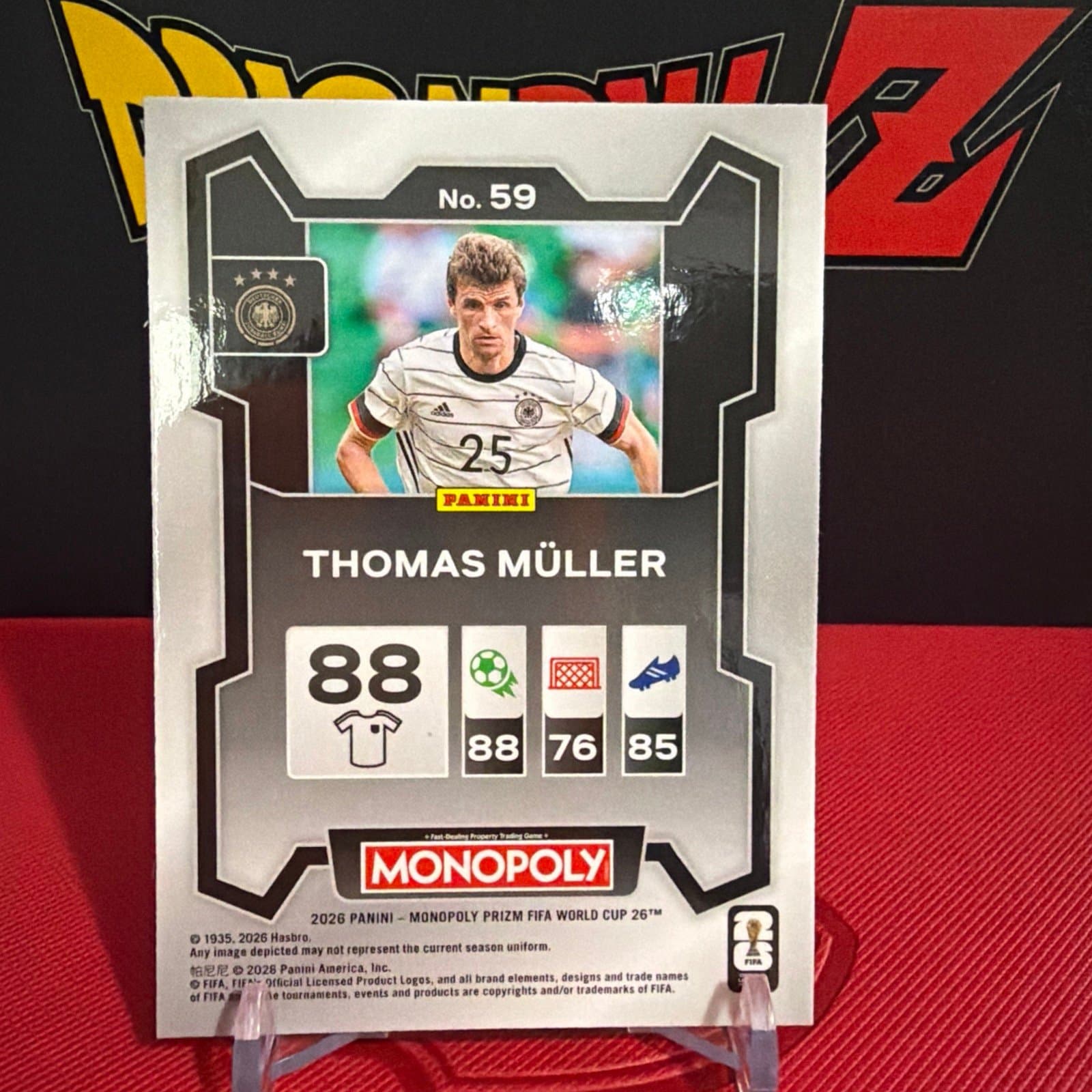 2026 Prizm Monopoly FIFA World Cup Soccer Thomas Muller #59 Germany - Thumbnail 2