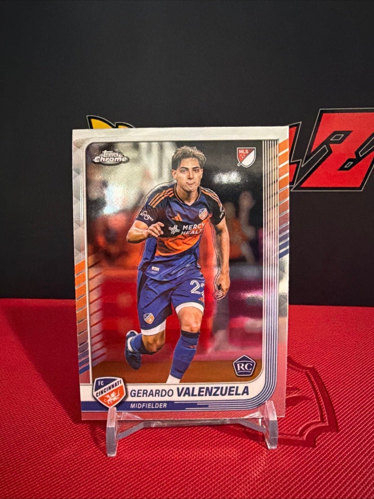 Gerardo Valenzuela RC 2025 Topps Chrome MLS - White Lava SP - Cincinnati - Image 1
