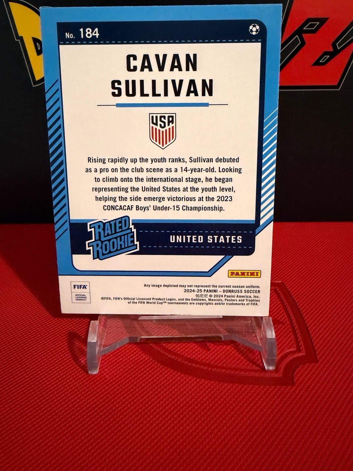 2024-25 Panini Donruss Fifa - Rated Rookie Cavan Sullivan #184 - Thumbnail 3