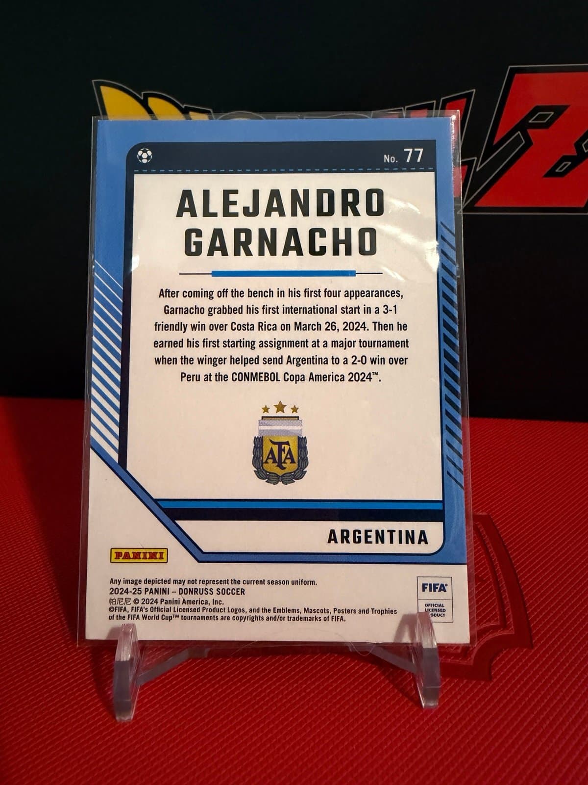 ALEJANDRO GARNACHO 2024-25 Panini Donruss Soccer #77 FIFA Argentina - Thumbnail 3