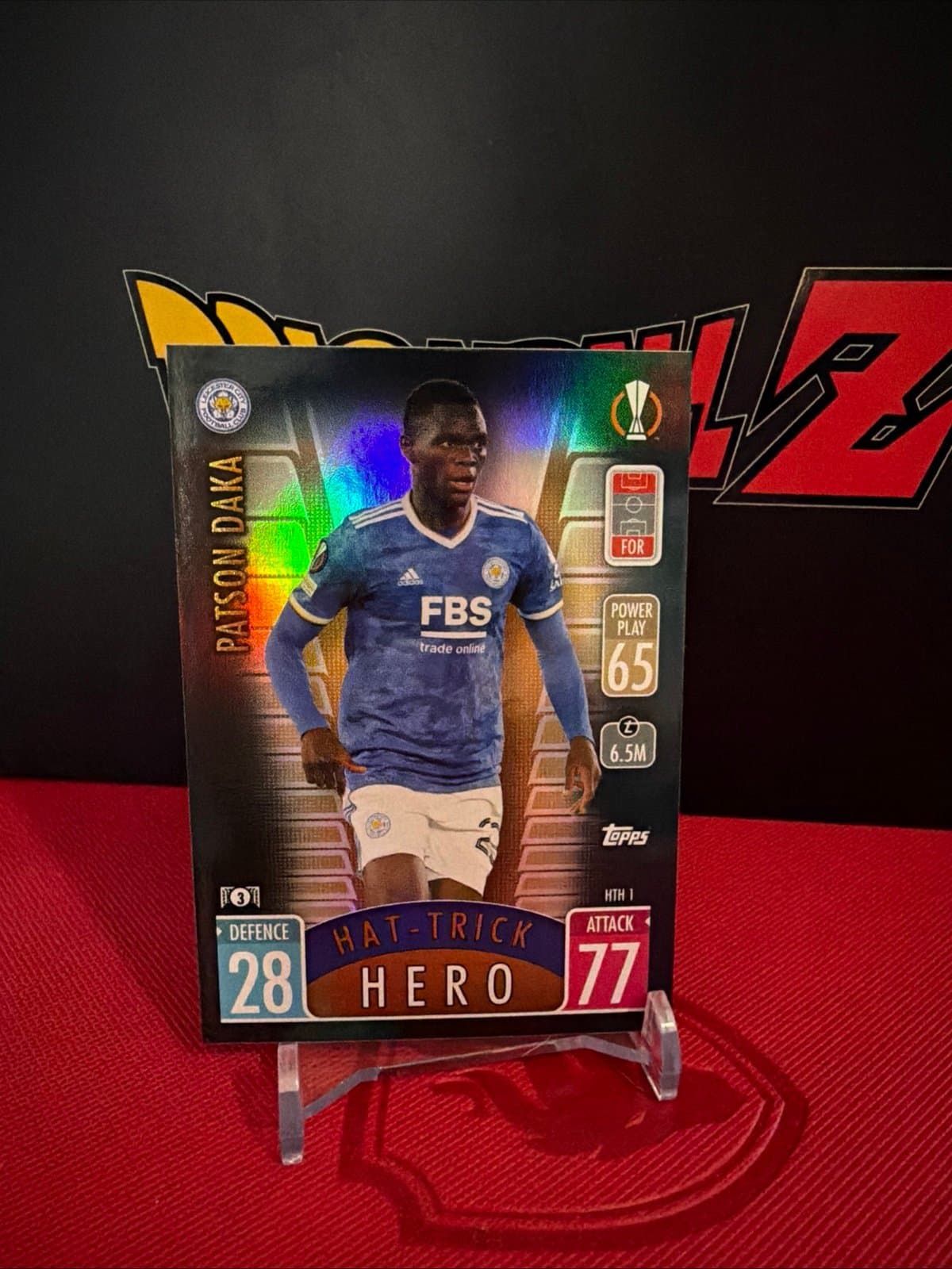 2021-22 Topps Match Attax UCL Extra Hat-Trick Hero Patson Daka #HTH1 - Image 1