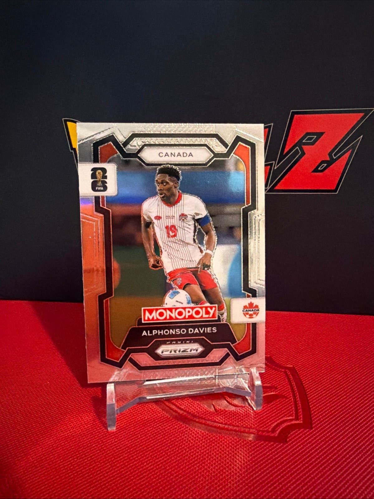 ALPHONSO DAVIES 2026 Panini Monopoly Prizm FIFA World Cup Soccer Card #78 Canada - Image 1