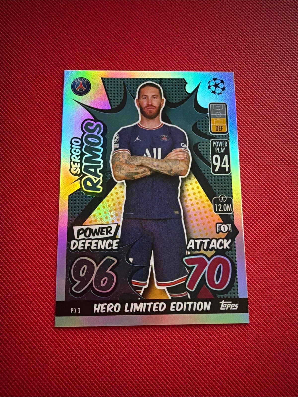 2021-22 Topps Match Attax UEFA Sergio Ramos Hero Limited Edition - Thumbnail 7