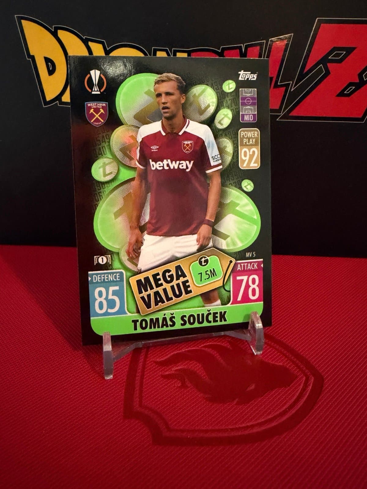 2021-22 Topps Match Attax #MV5 Tomas Soucek - West Ham United FC - Thumbnail 2