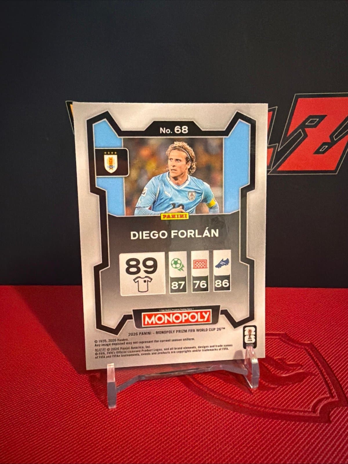 2026 Prizm Monopoly FIFA World Cup Soccer Diego Forlan #68 Uruguay - Thumbnail 3