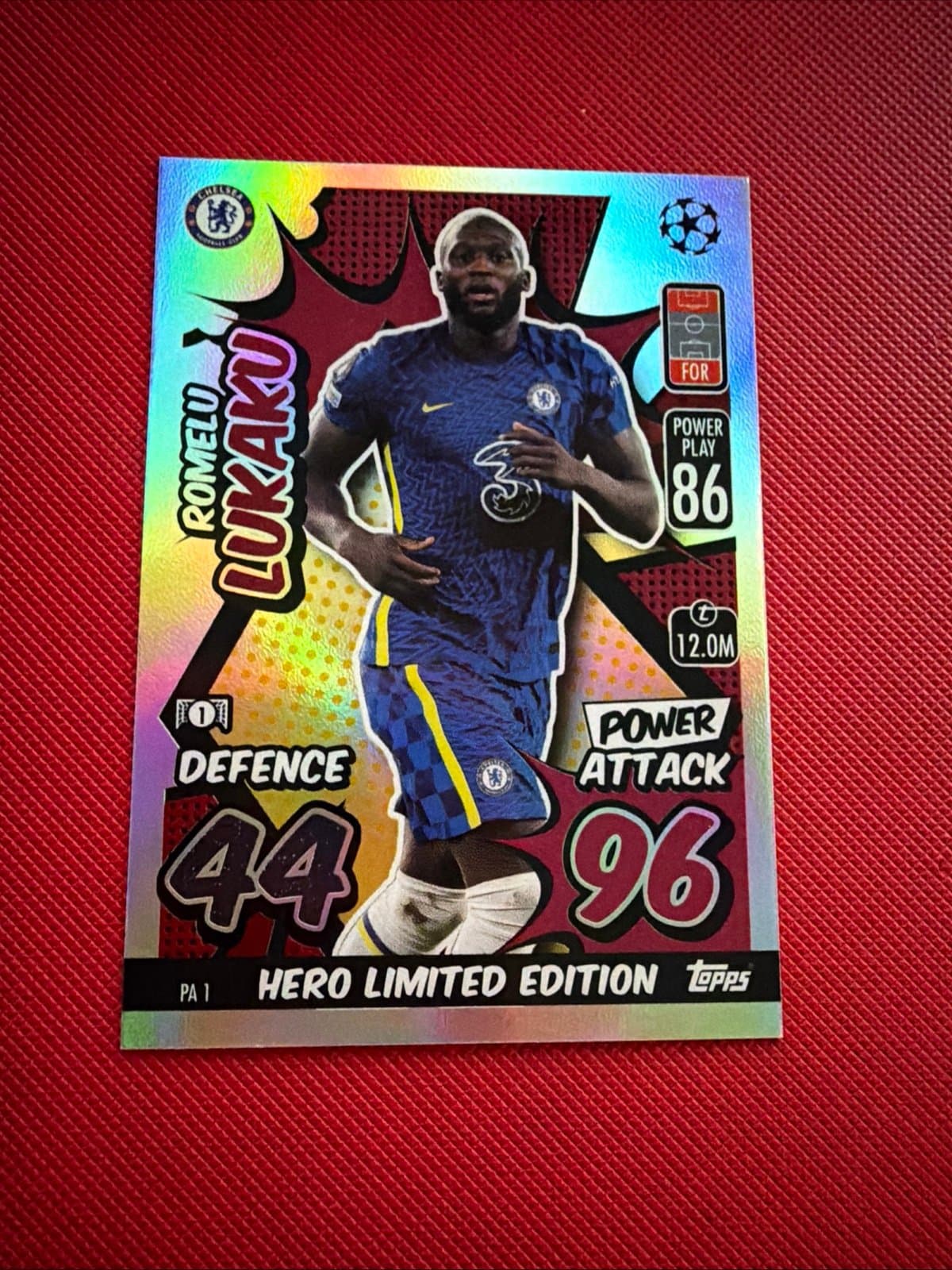 2021-22 Topps Match Attax Hero LE #PA1 Romelu Lukaku - Chelsea FC - Thumbnail 7