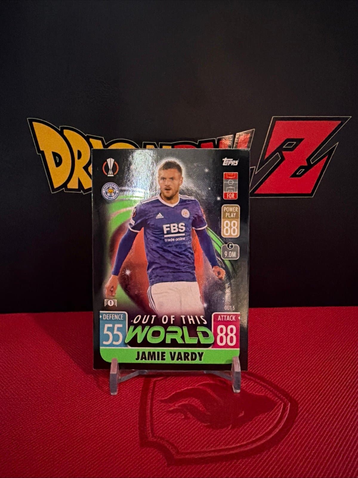 2021-22 Topps Match Attax Champions Jamie Vardy OUT OF THIS WORLD Out 5 - Image 1
