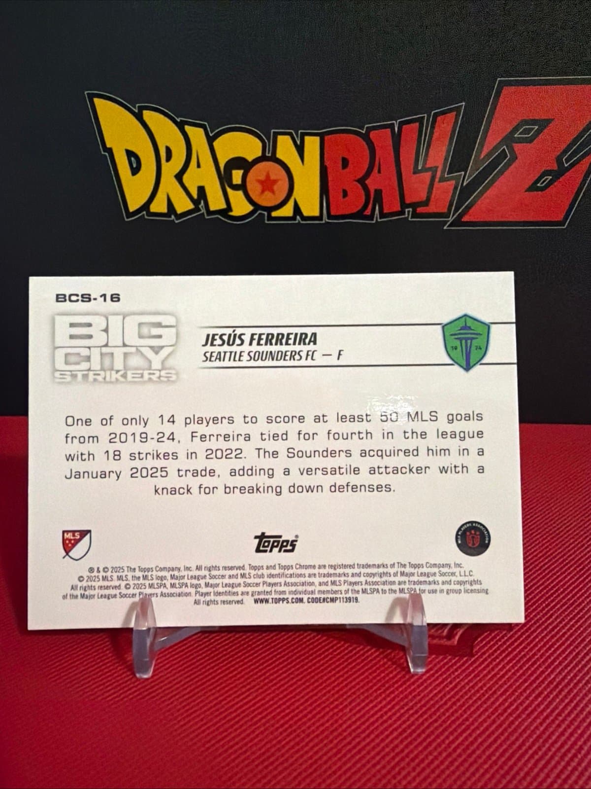 2025 Topps Chrome MLS #BCS-16 Jesus Ferreira Big City Strikers - Thumbnail 3