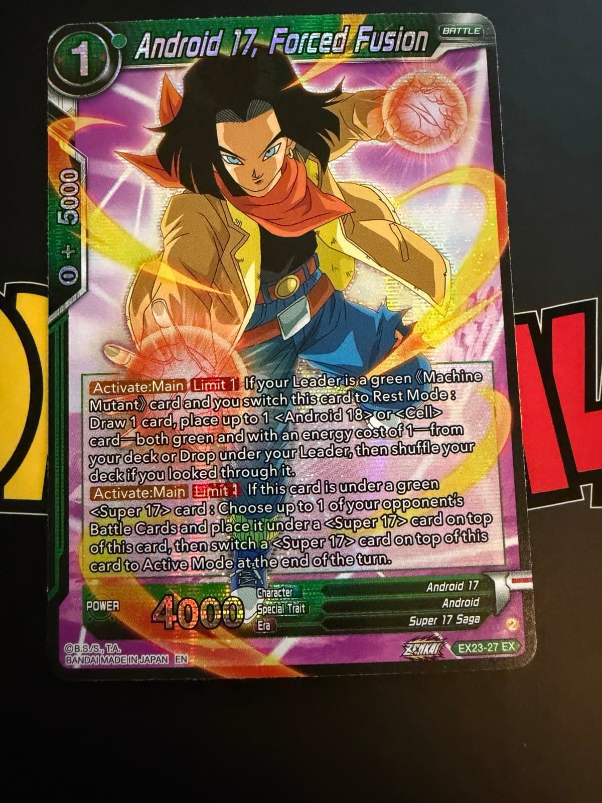 NM-Mint DBS:M Android 17, Forced Fusion - EX23-27 - EX - Foil Expansion