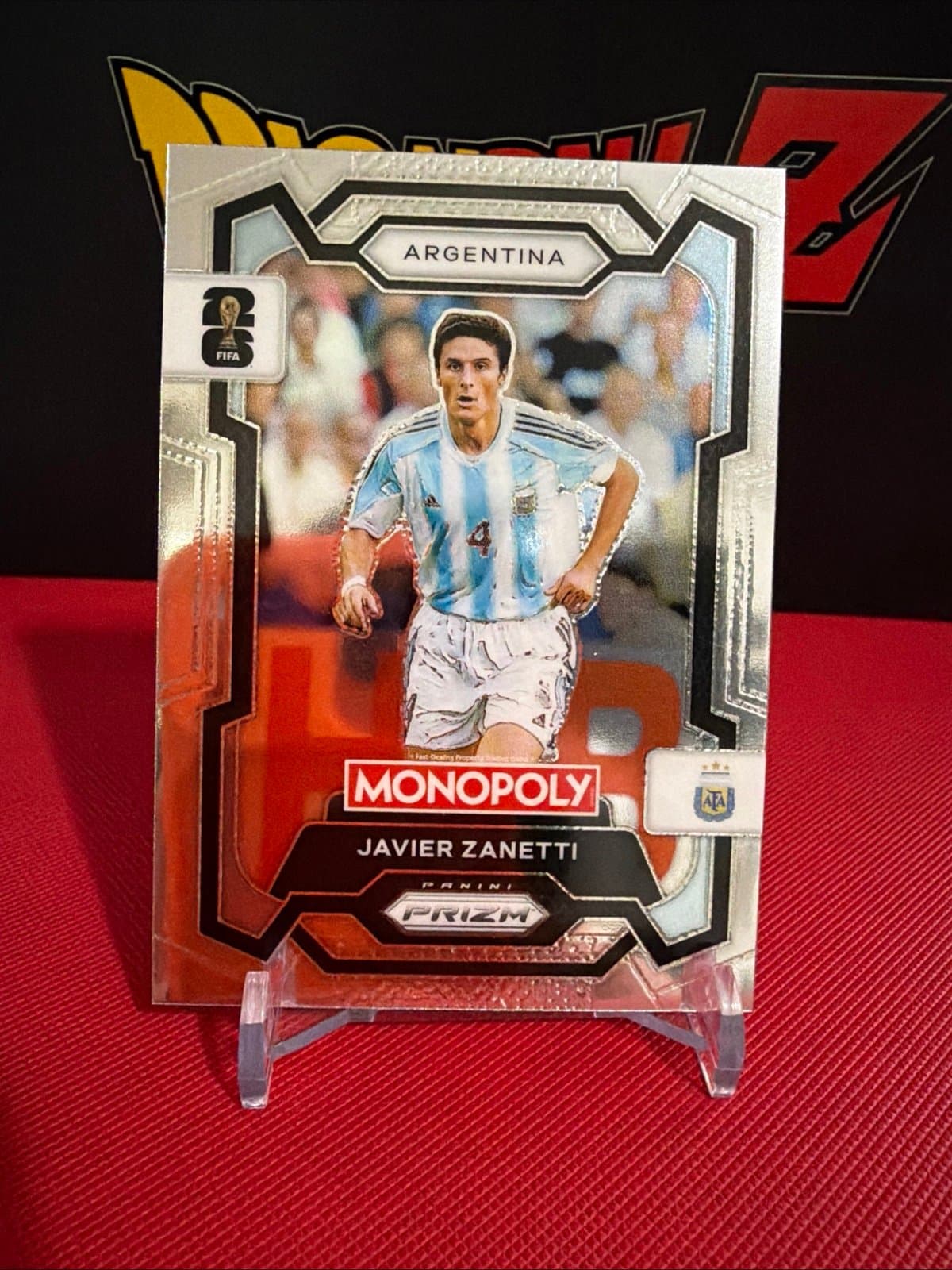 2026 Panini Prizm Monopoly FIFA World Cup Javier Zanetti Card #5 Argentina - Thumbnail 3