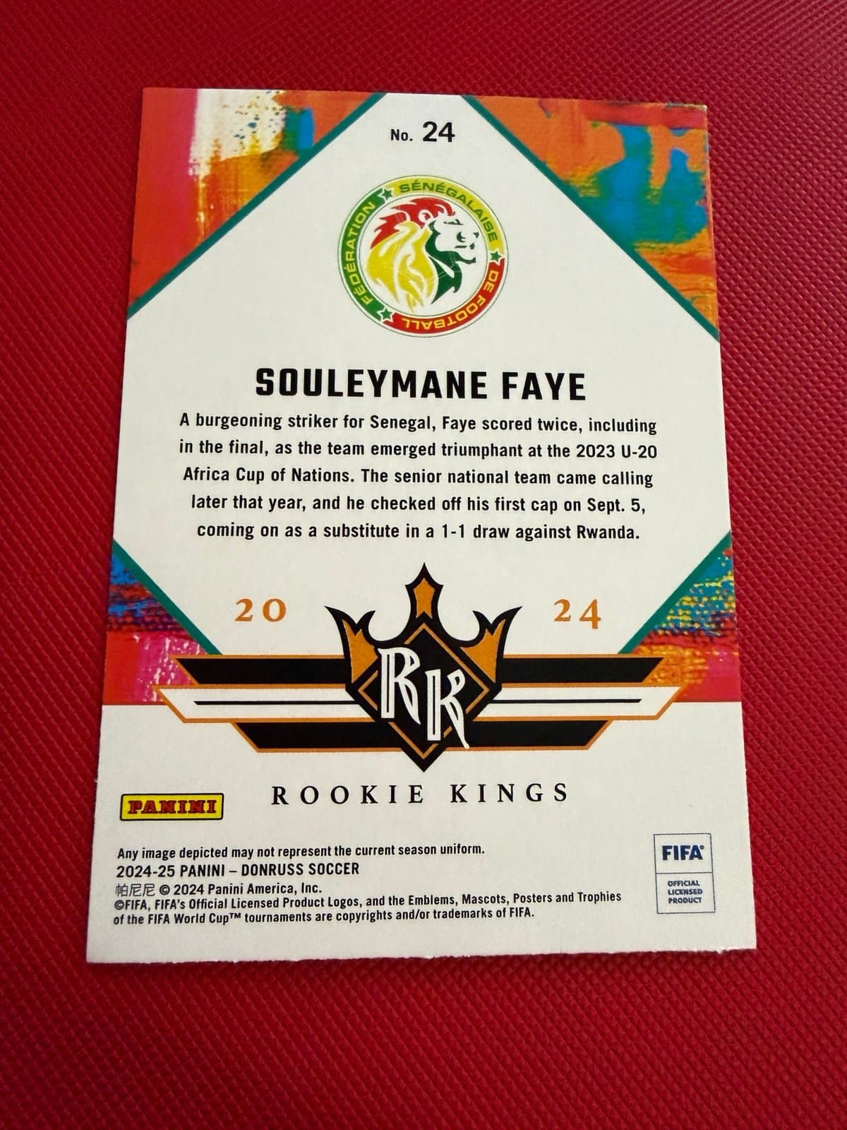 2024-25 Panini Donruss Fifa - Rookie Kings Souleymane Faye #24 - Thumbnail 7