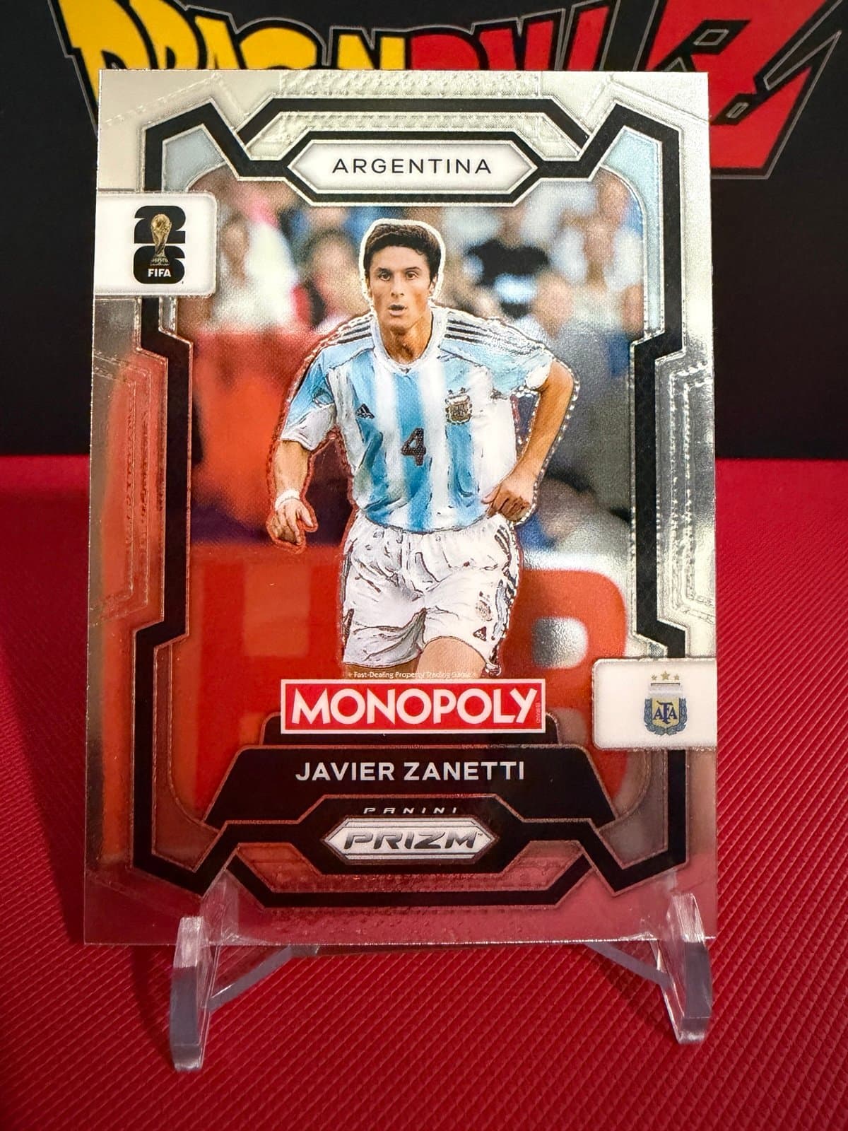 2026 Panini Prizm Monopoly FIFA World Cup Javier Zanetti Card #5 Argentina