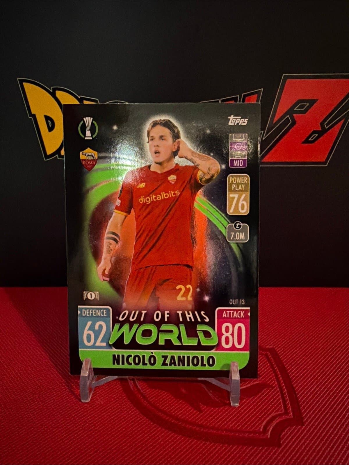 Nicolo Zaniolo 2021-22 Topps Match Attax UCL Out Of This World OUT-13 Roma