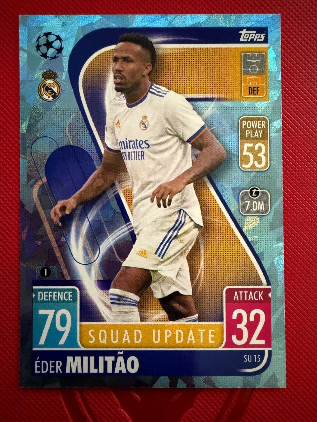 2021-22 Topps Match Attax UCL Extra - Squad Update Eder Militao #SU 15 Crystal