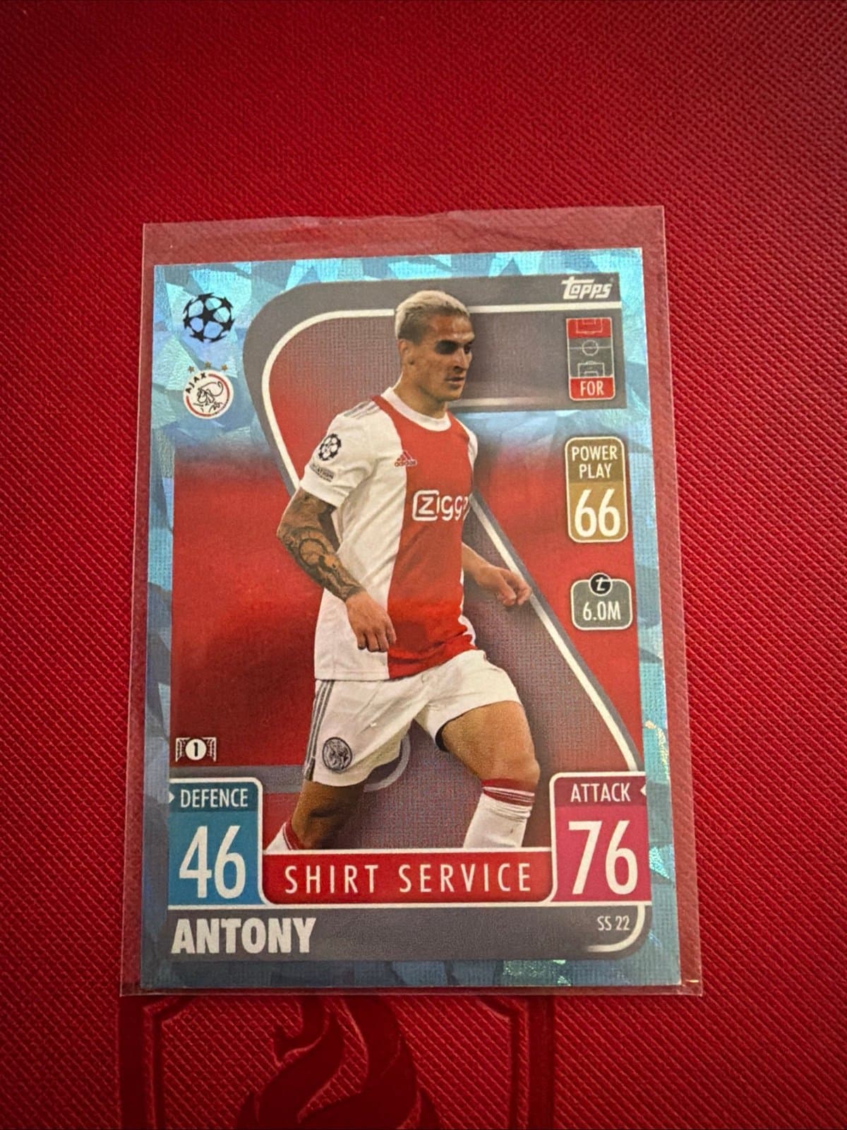 2021-22 Topps UEFA Match Attax Extra ANTONY Blue Crystal Foil #SS22 Card - Thumbnail 2