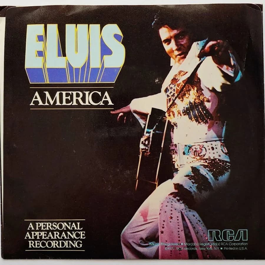 Vinyl 45 RPM Record - Elvis Presley America The Beautiful / My Way - Thumbnail 3