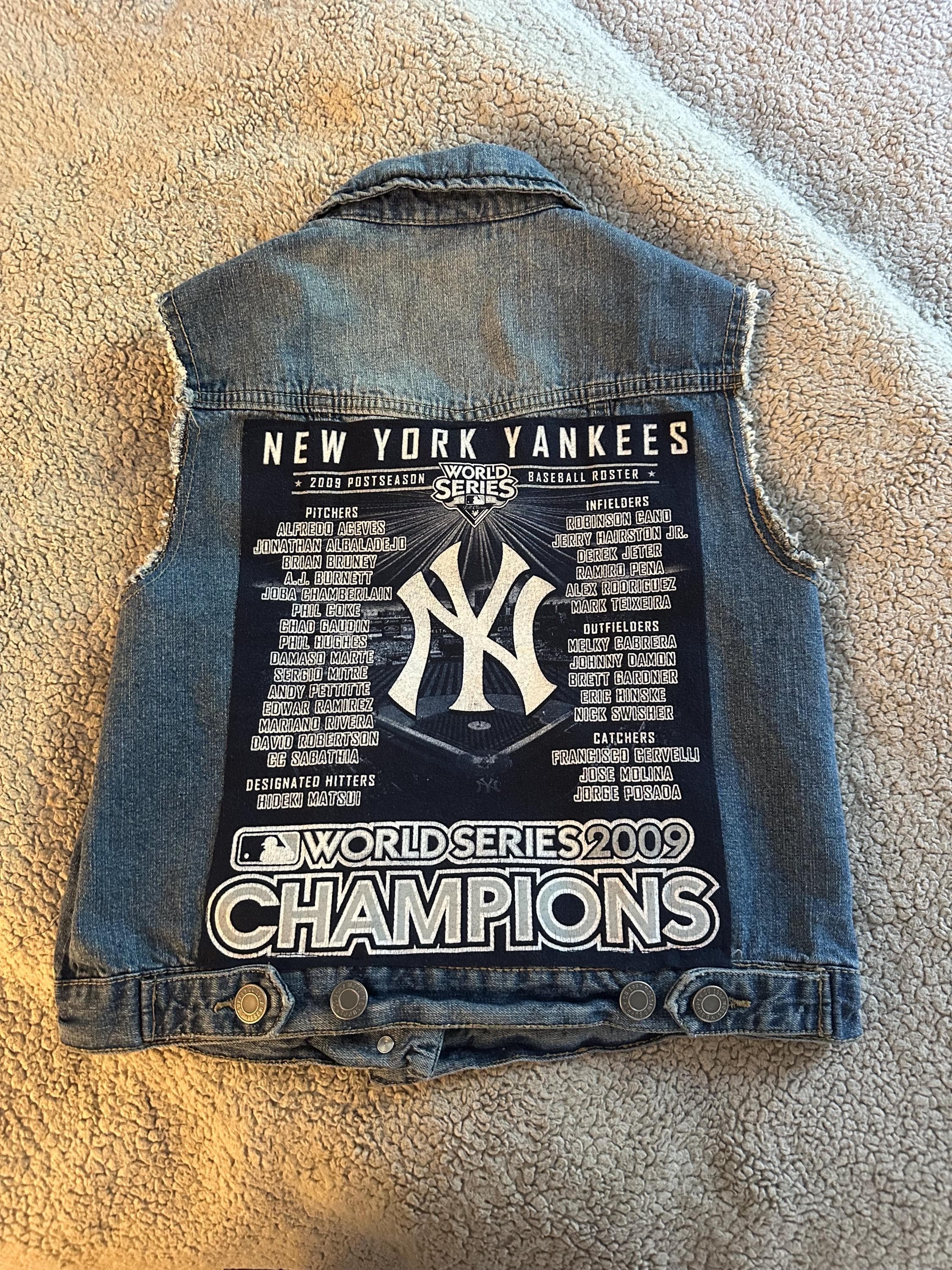 Denim vest with Yankees on the back - Image 1