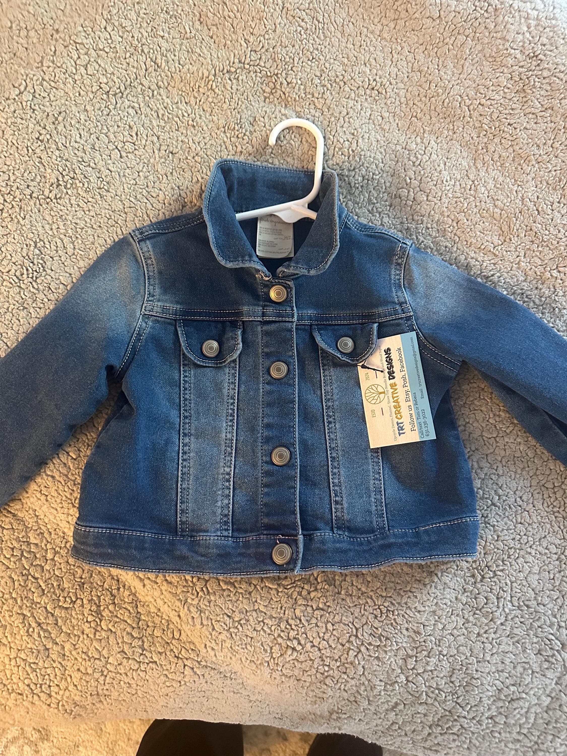 Denim jacket fire truck on back - Thumbnail 2