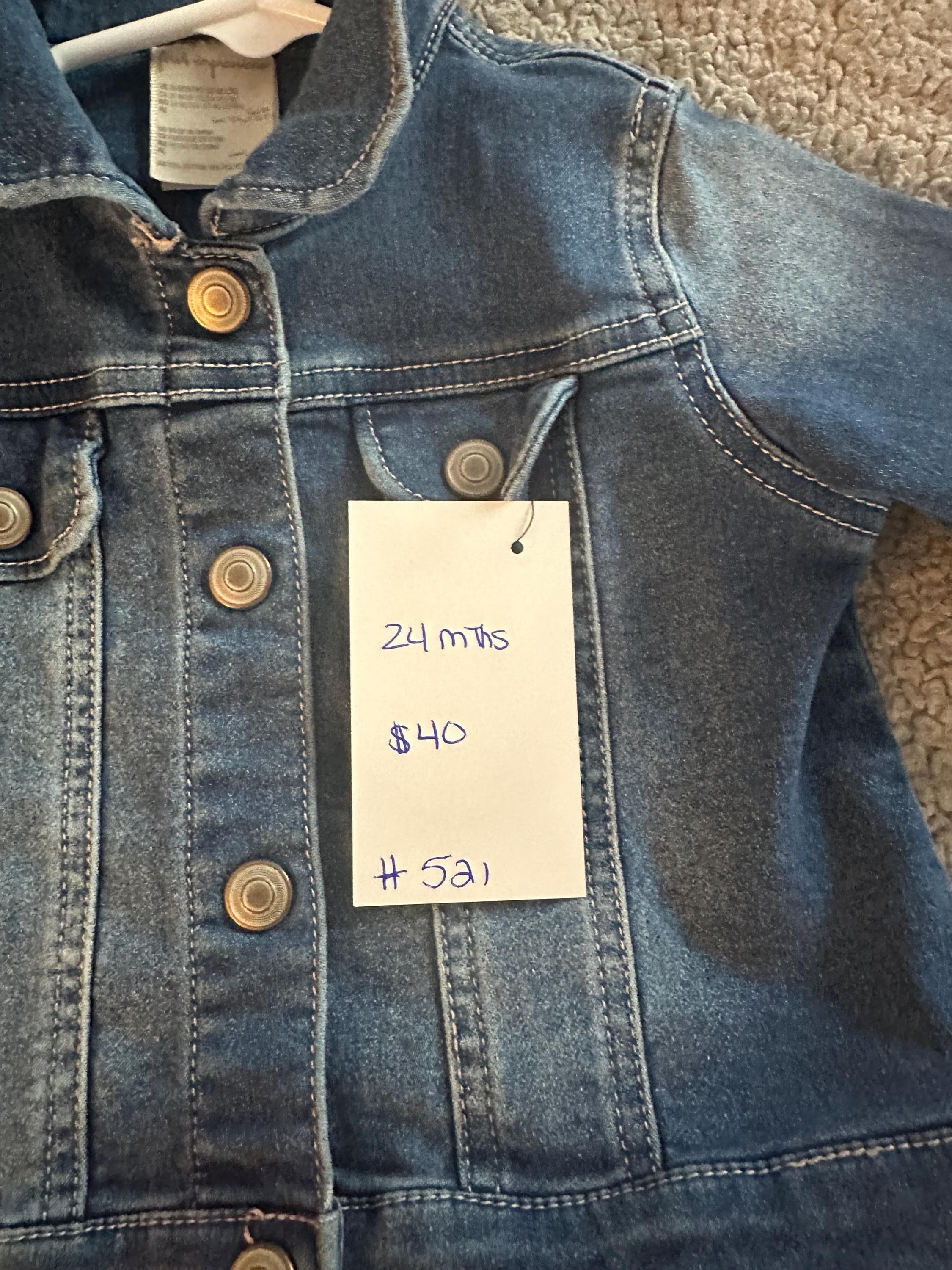 Denim jacket fire truck on back - Thumbnail 3