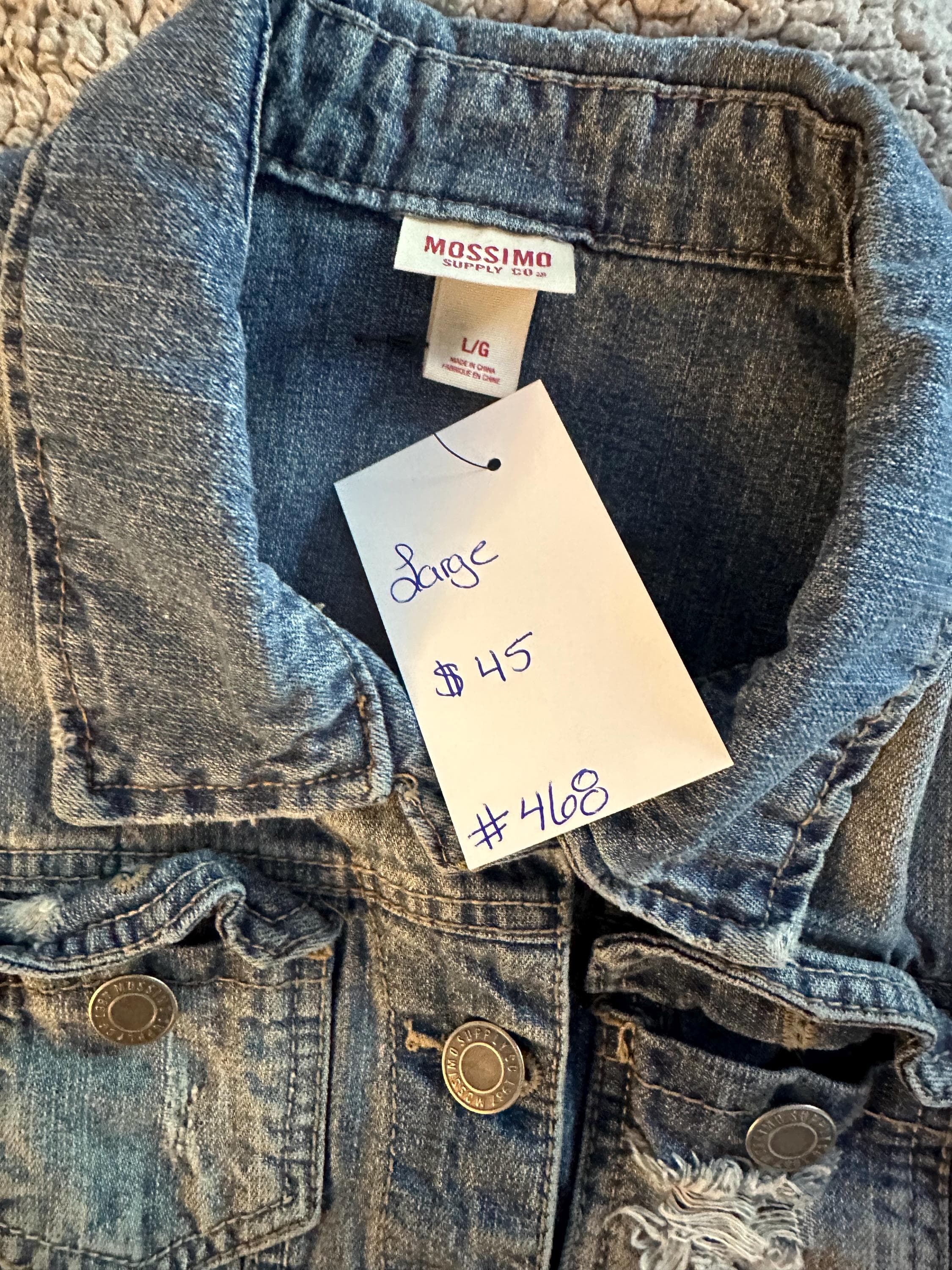 Denim vest with Yankees on the back - Thumbnail 3