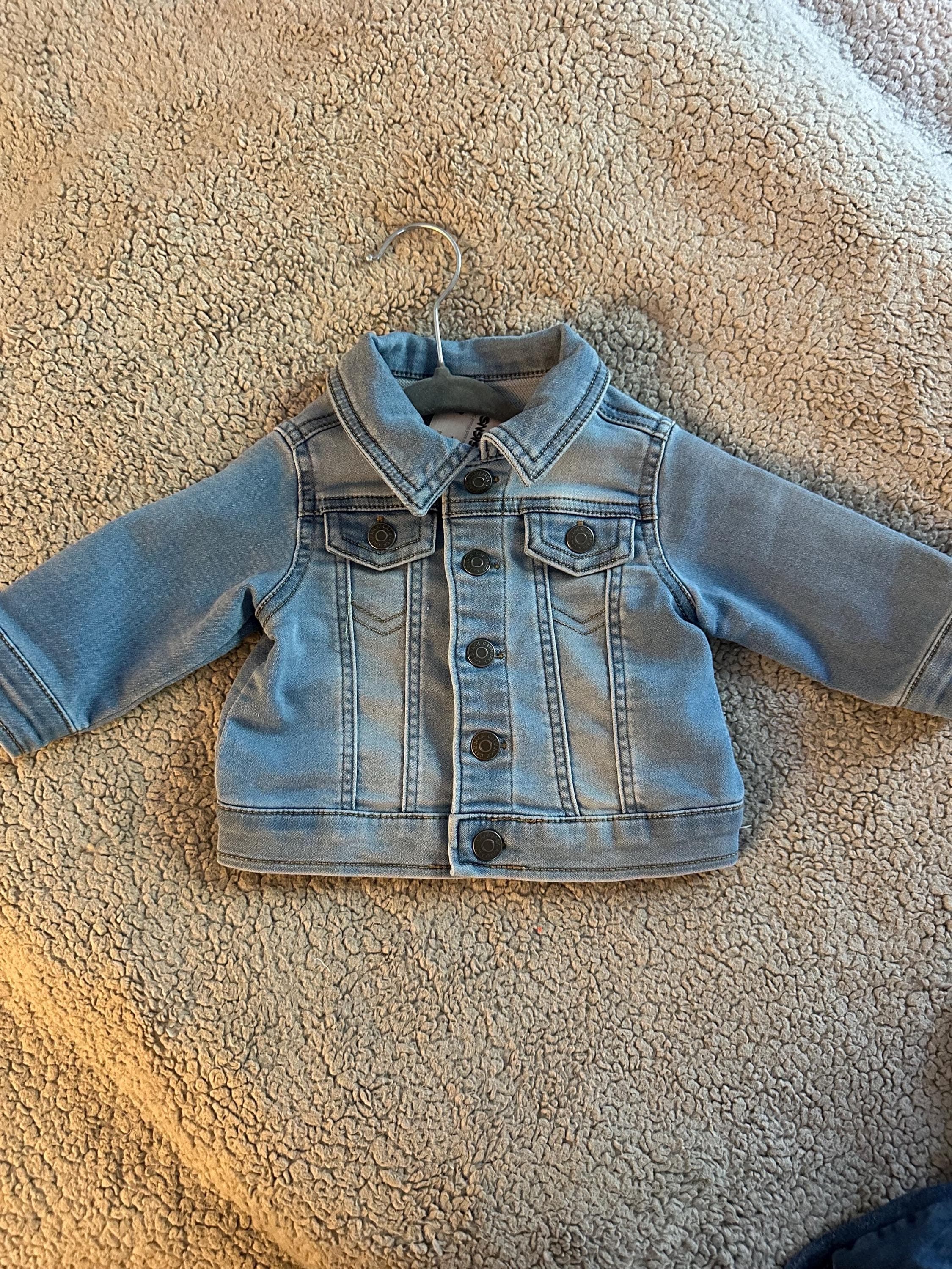 Denim jacket with fire truck on back - Thumbnail 2