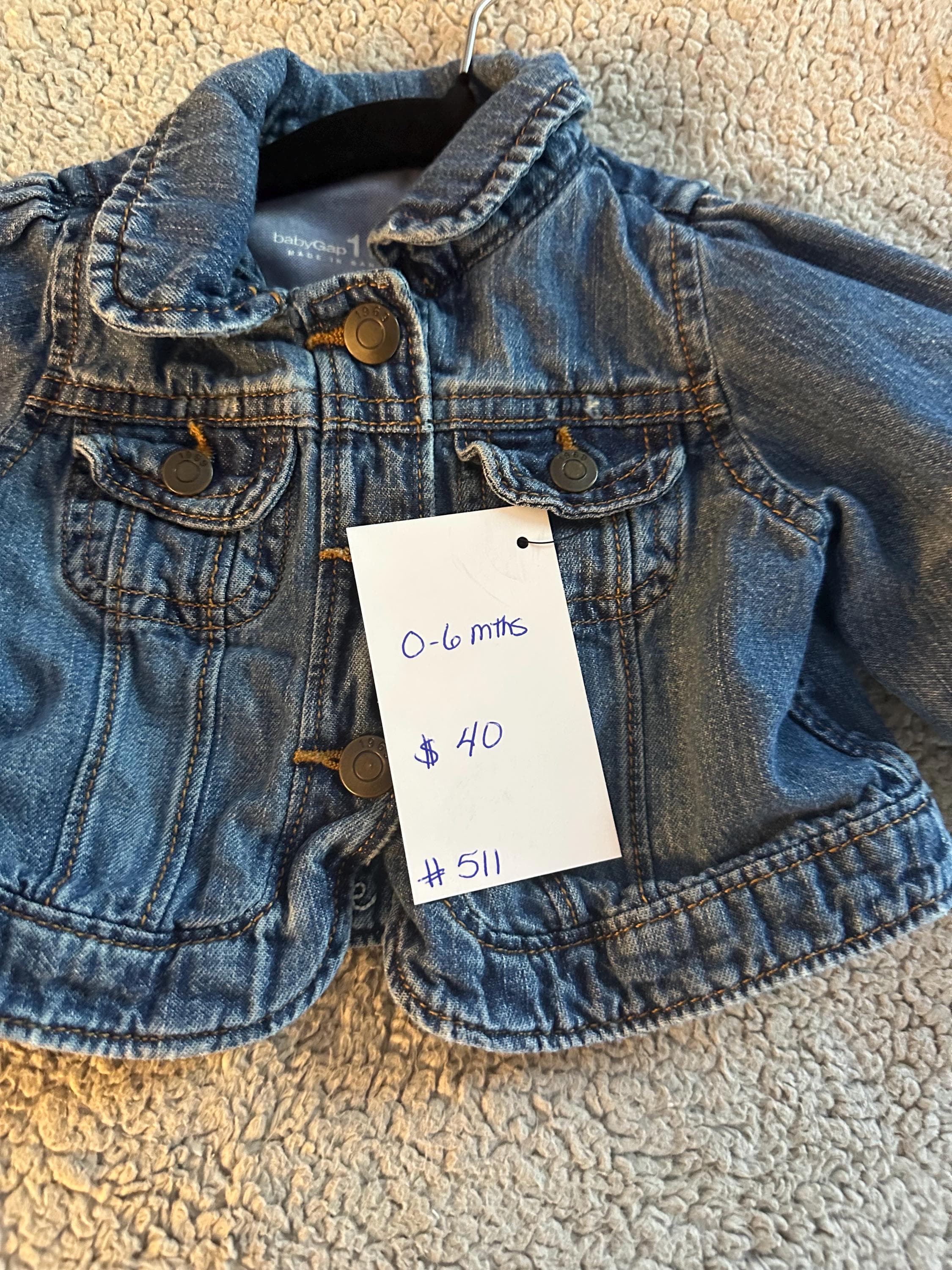 Denim jacket with sail boat on back - Thumbnail 3