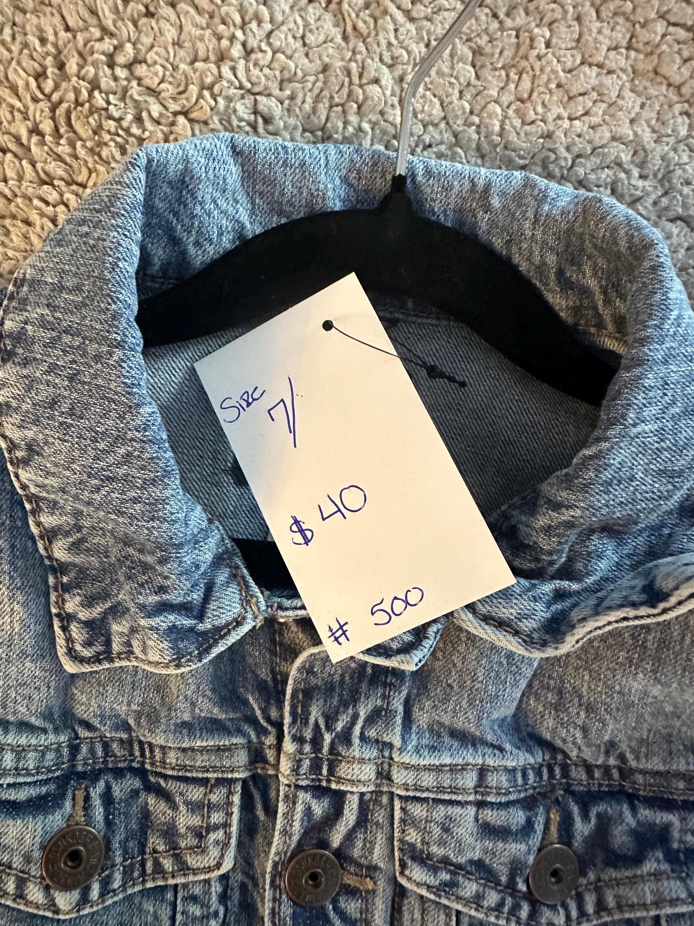 Denim jacket with race car on back - Thumbnail 3