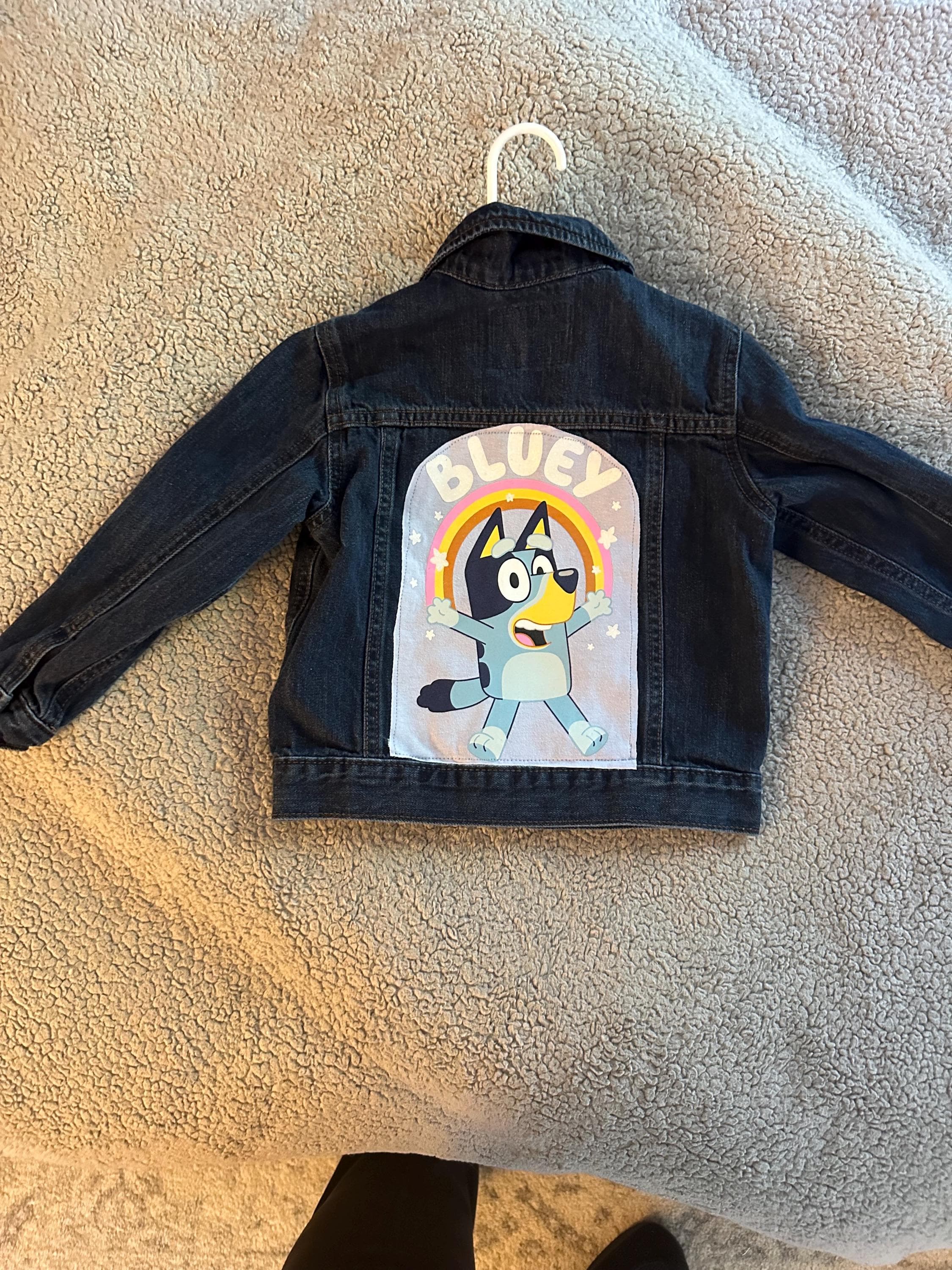 Denim jacket with bluey - Image 1