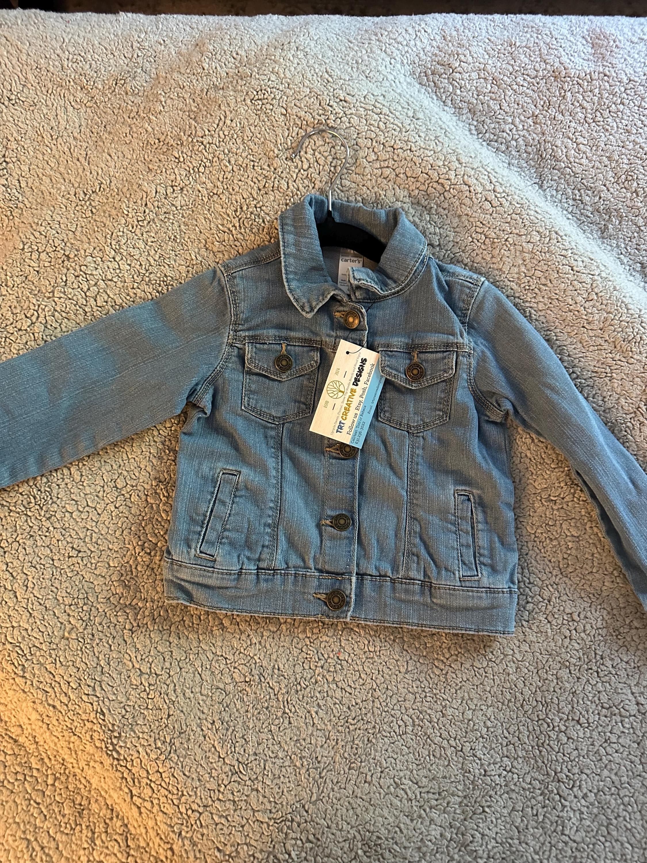 Denim jacket with Peppa Pig on back - Thumbnail 2