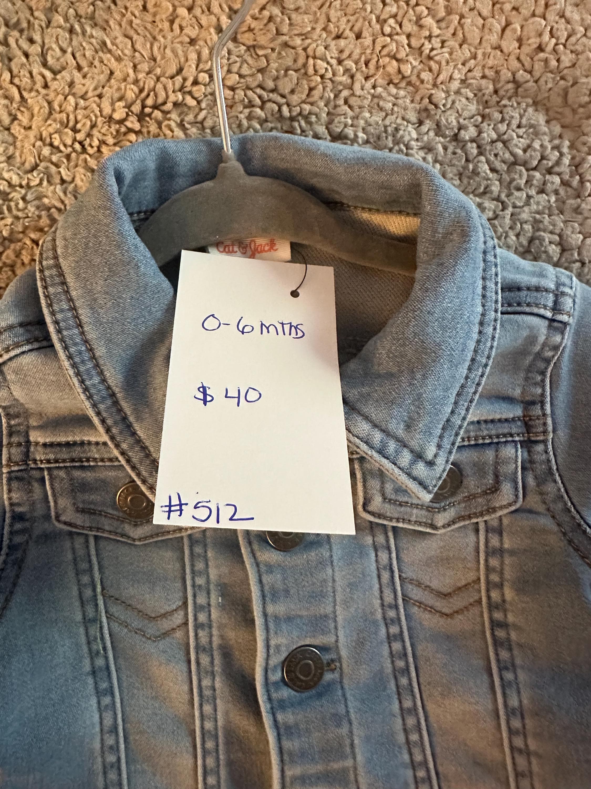 Denim jacket with fire truck on back - Thumbnail 3