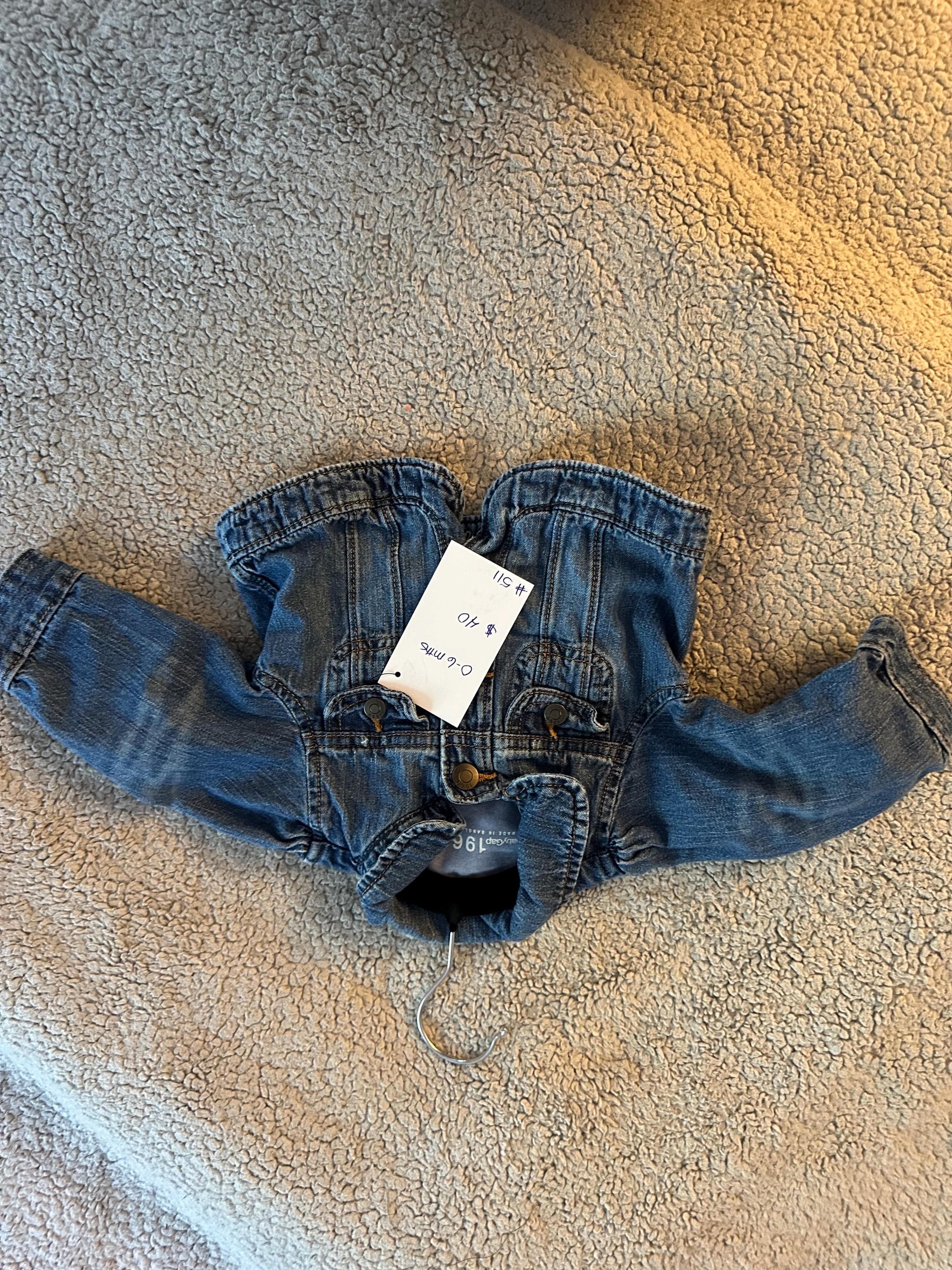 Denim jacket with sail boat on back - Thumbnail 2